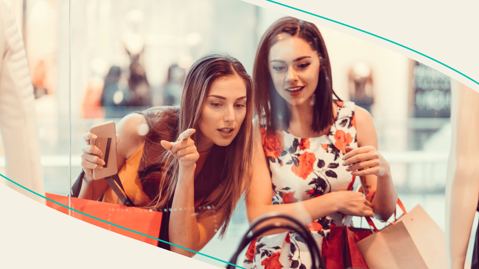 accessibility, two women window shopping