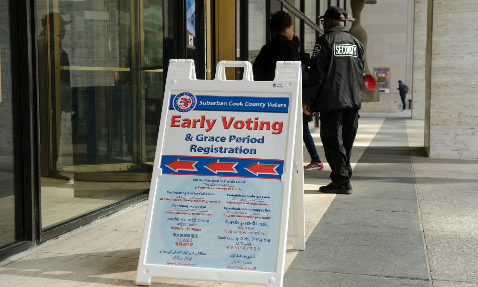 Early voting sign