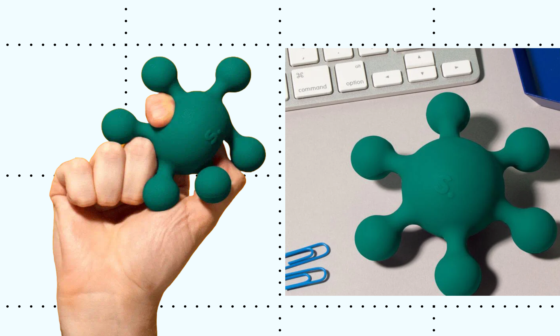 Blots Silicone Stress Ball in Green Splotch