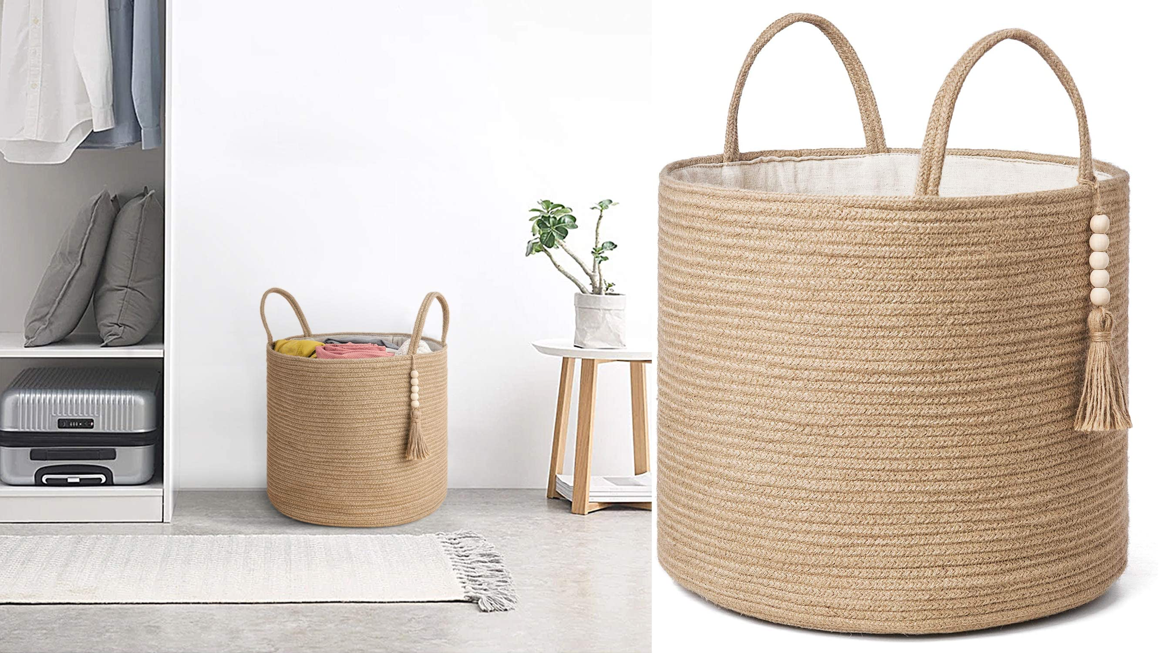 jute storage basket