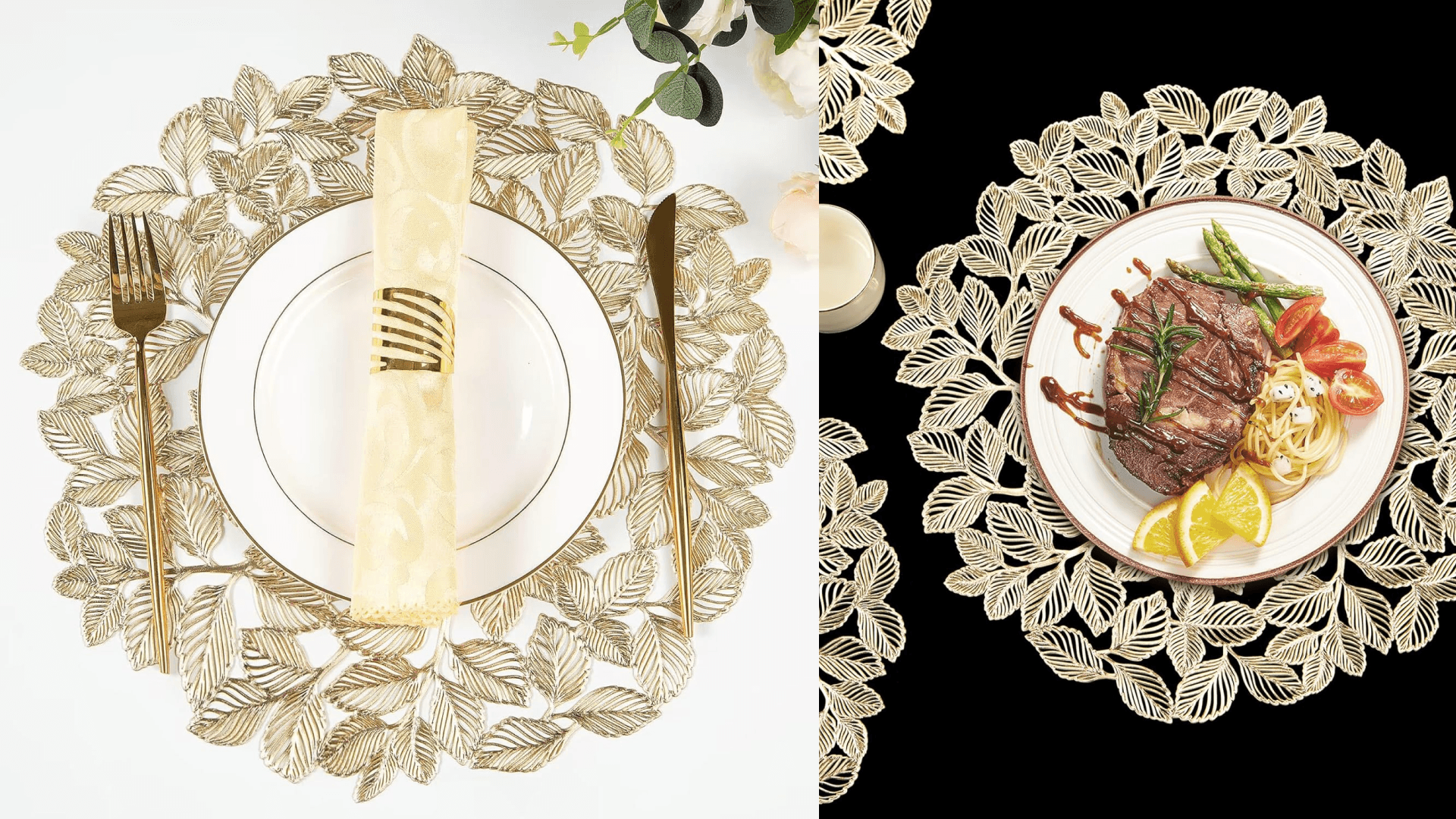 gold-placemats