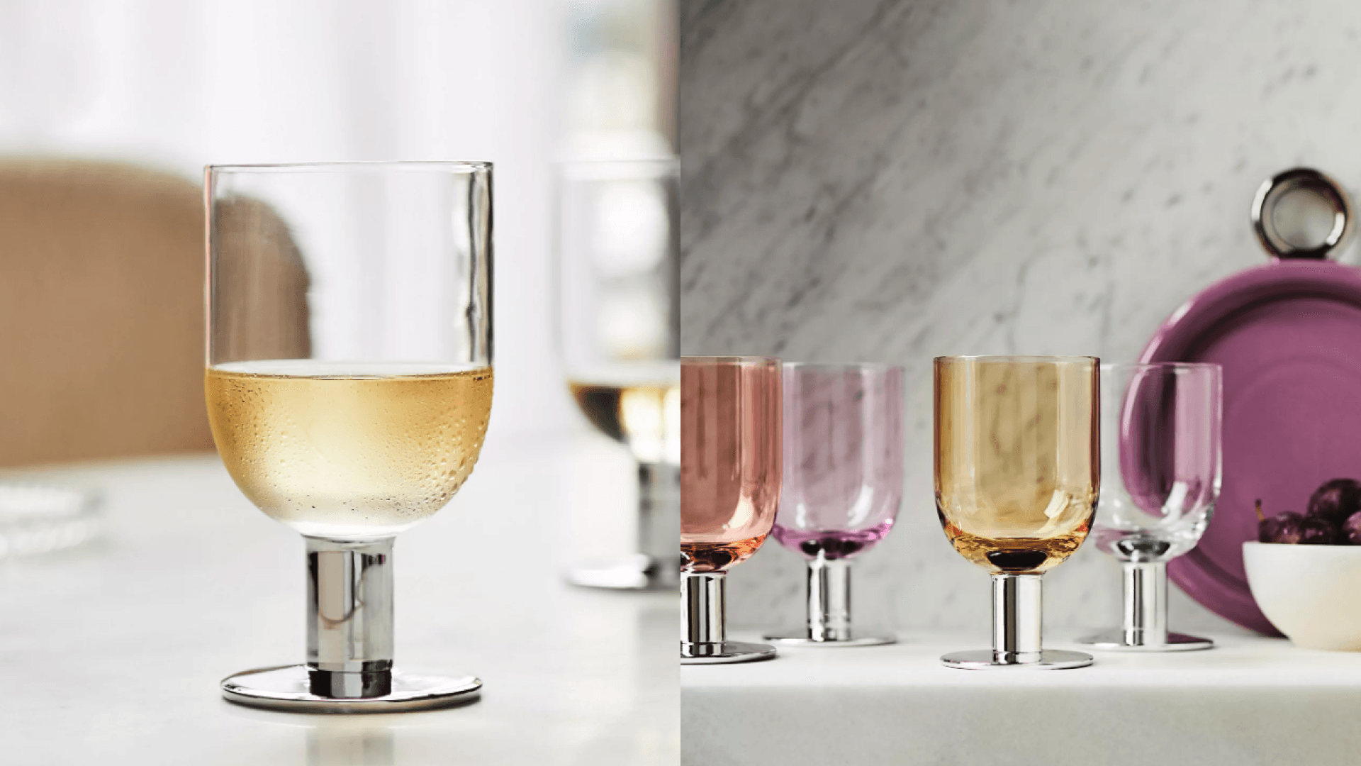 minimalist wine glasses