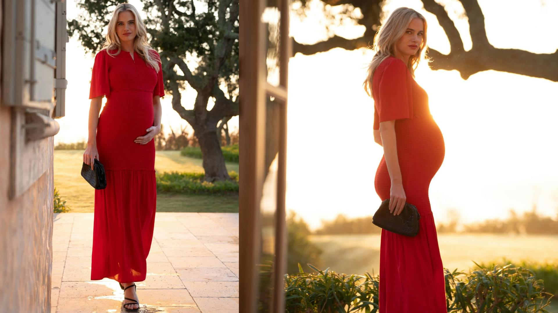 Maternity-To-Nursing Maxi Dress