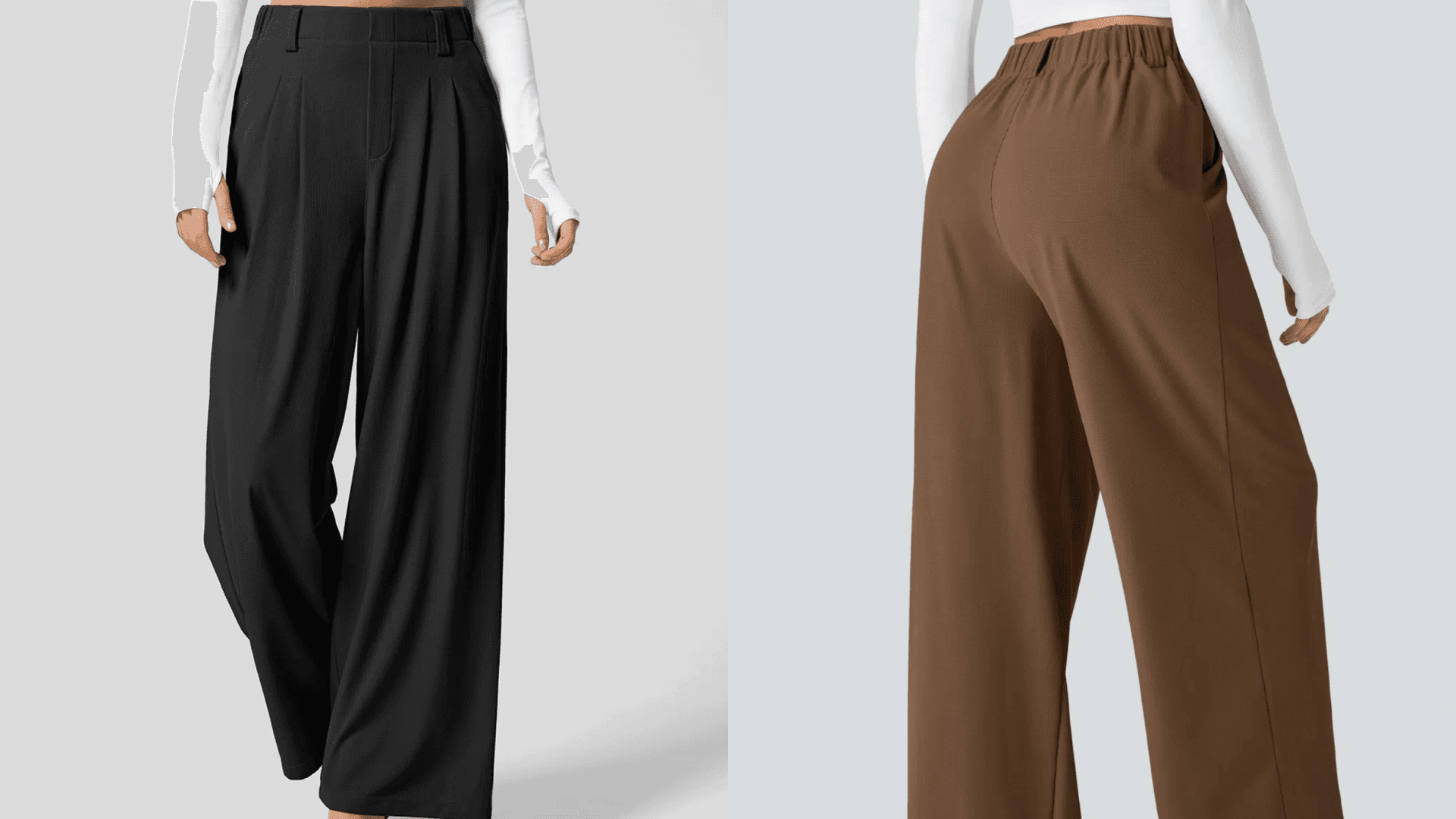 Halara Flex™ High Waisted Side Pocket Wide Leg Waffle Work Pants