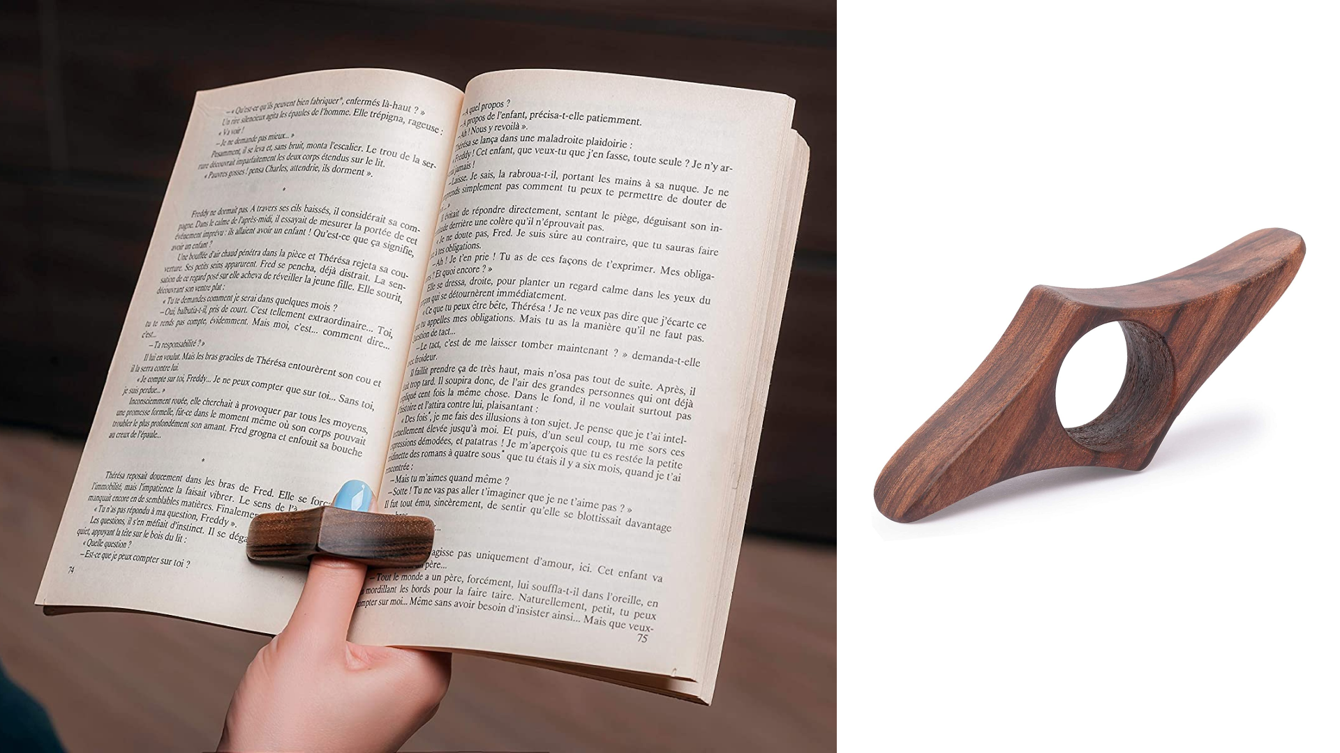 Walnut book holder