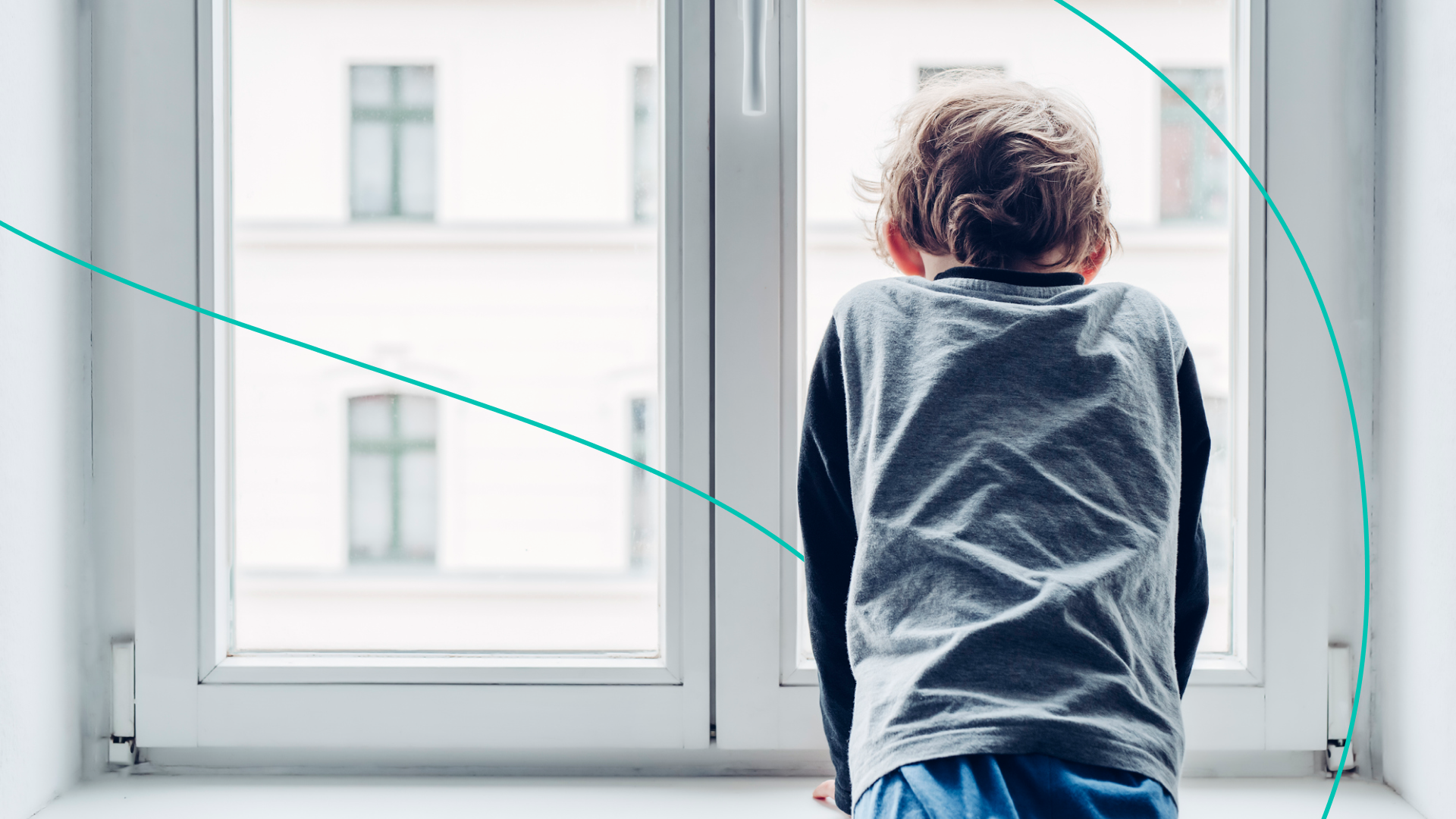 Child looking out the window