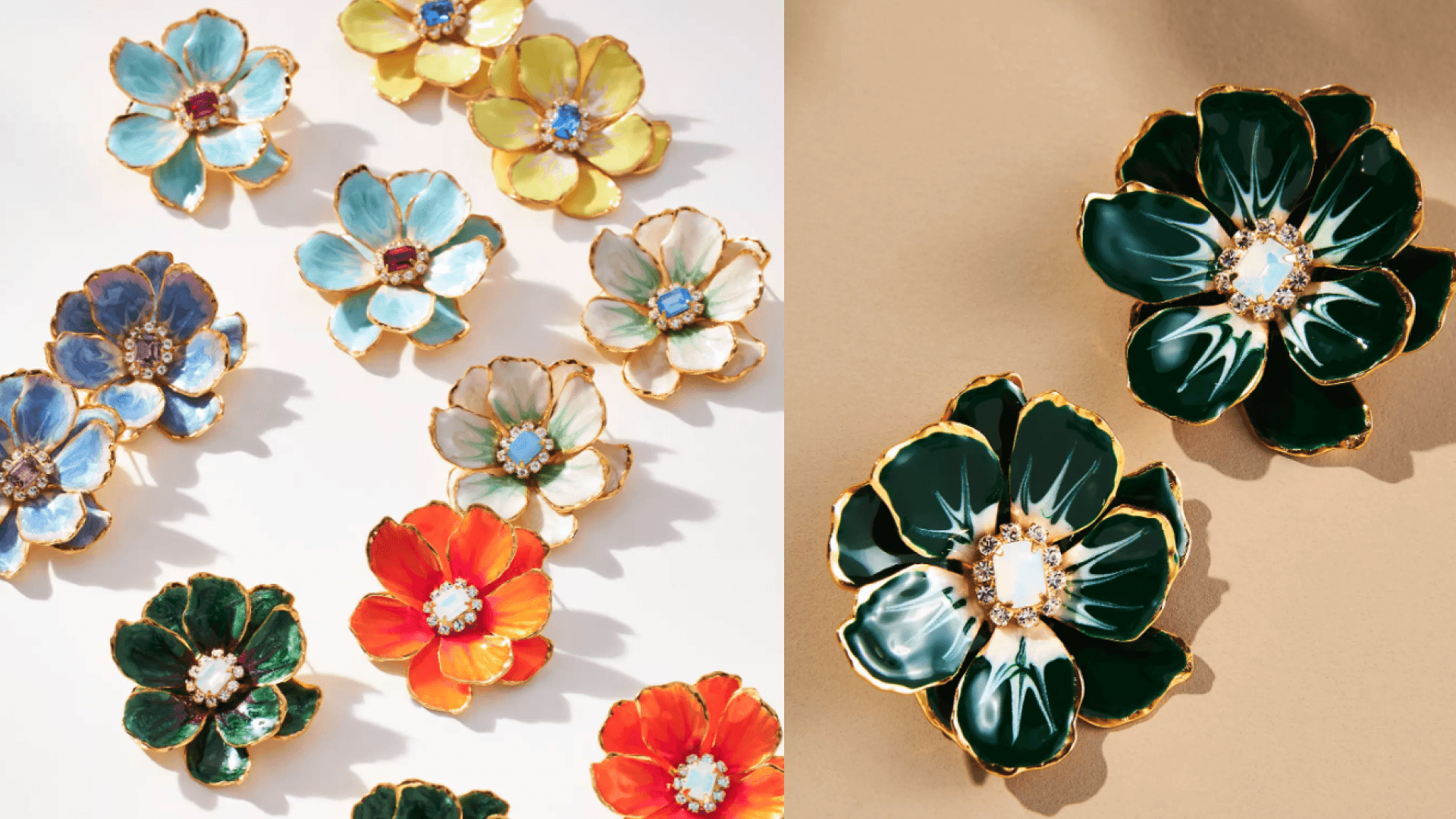 chunky flower earrings