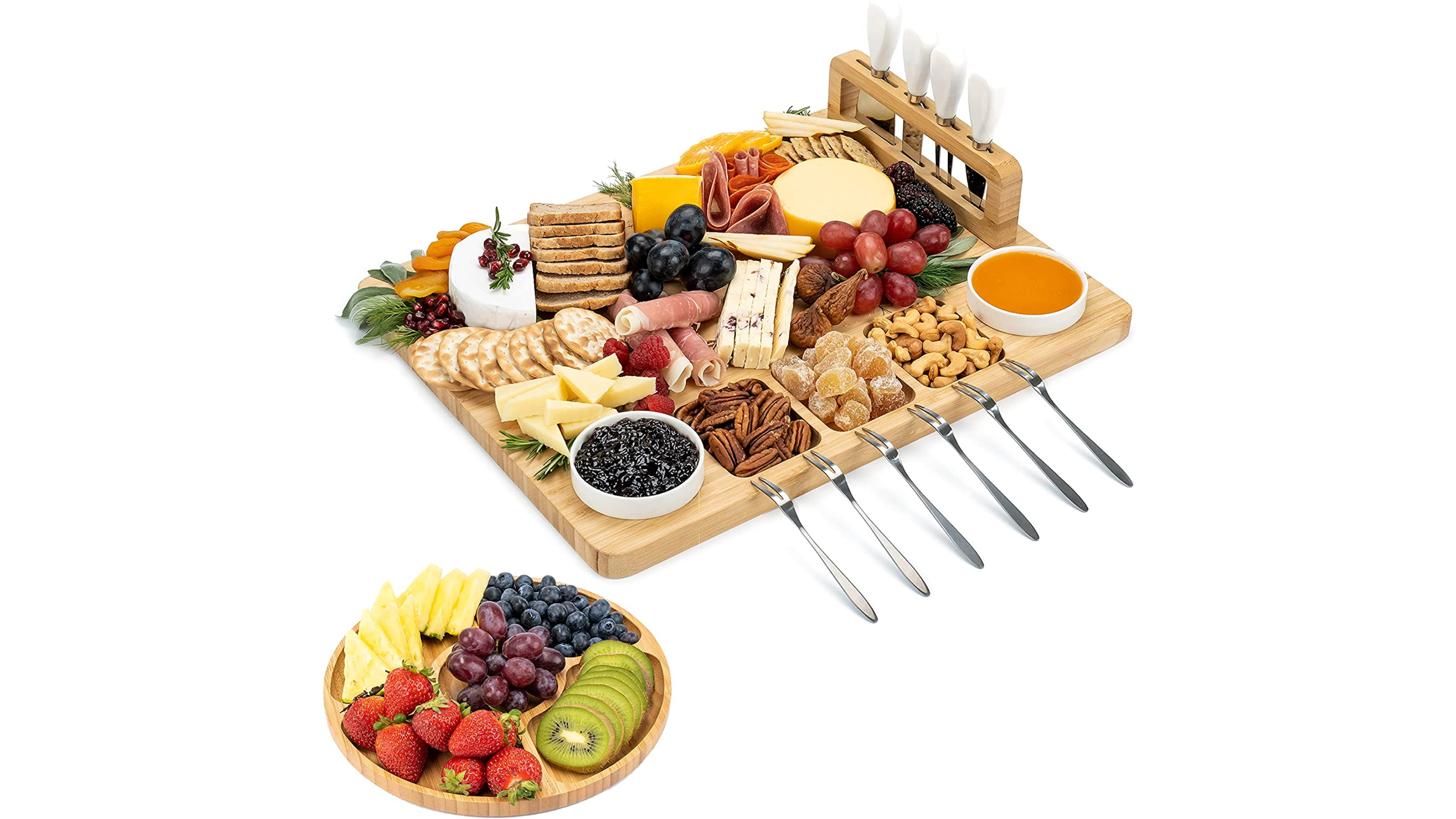 A cheese board