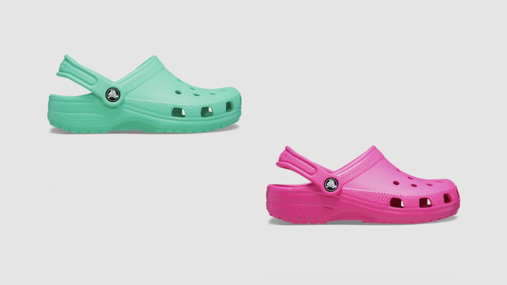 Colorful crocs for kids.
