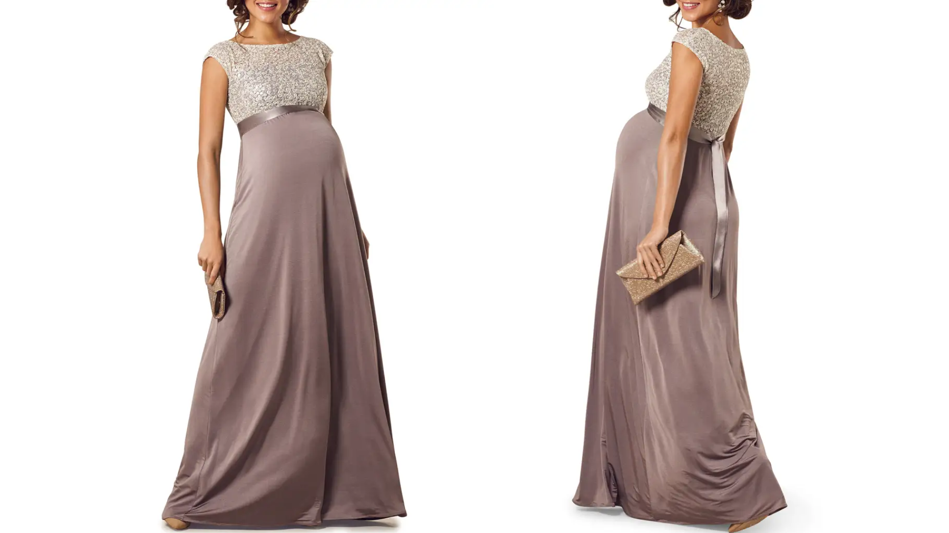 cap-sleeve gown