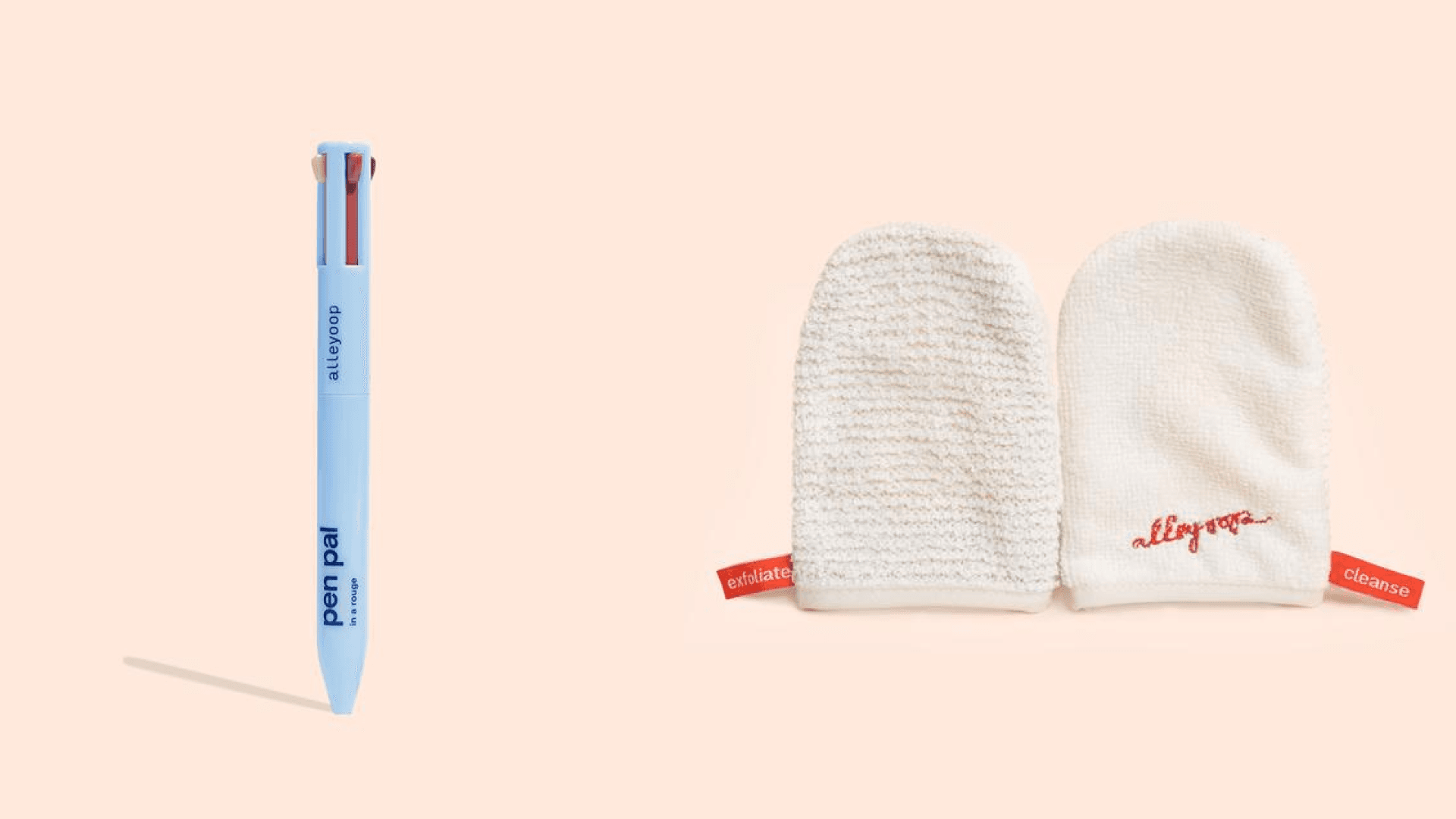 Alleyoop makeup pen, makeup remover pads