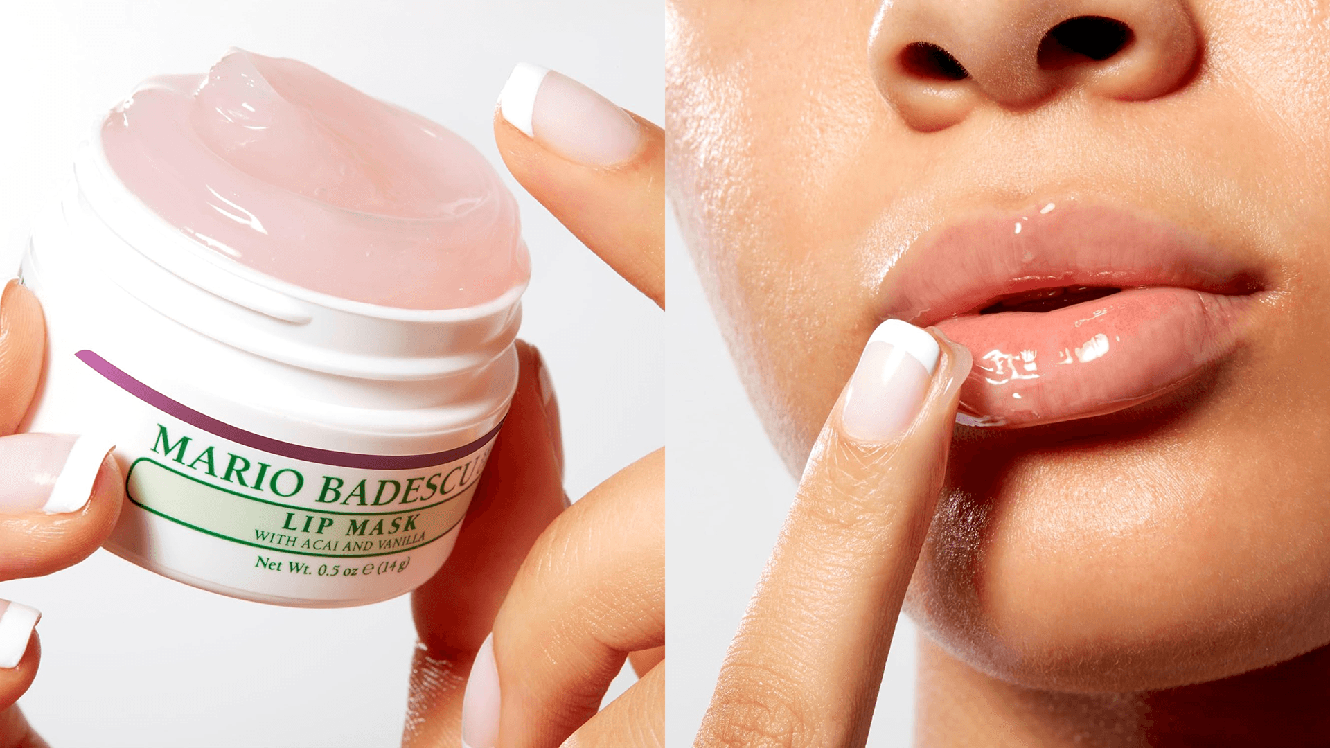 Mario Badescu Lip Mask with Acai and Vanilla for All Skin Types, Overnight Lip Treatment Enriched With Skin Softening Coconut Oil and Hydrating Shea Butter, 0.5 Ounces