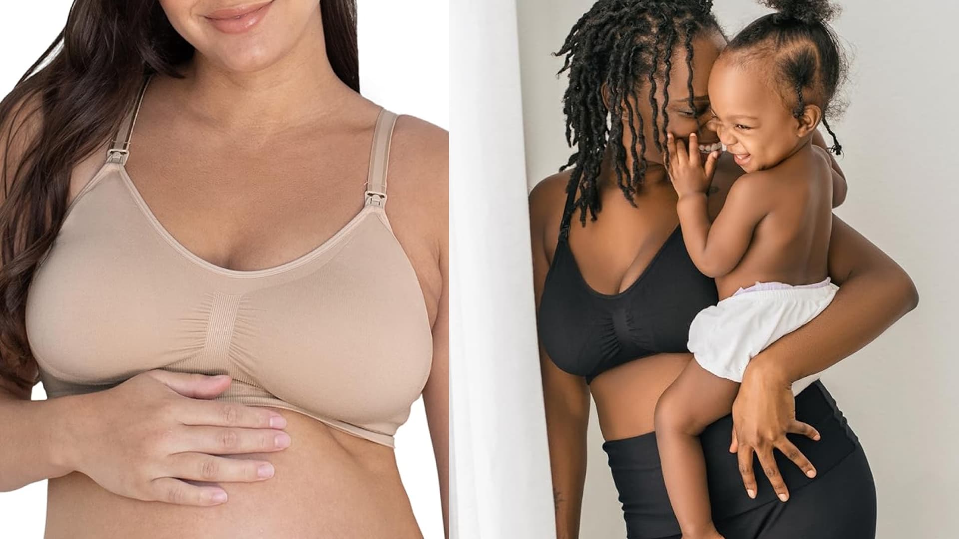 Kindred Bravely Sublime Busty Seamless Nursing Bra for F,G,H,I Cup | Wireless Maternity & Postpartum Bra (Beige, Small-Busty)