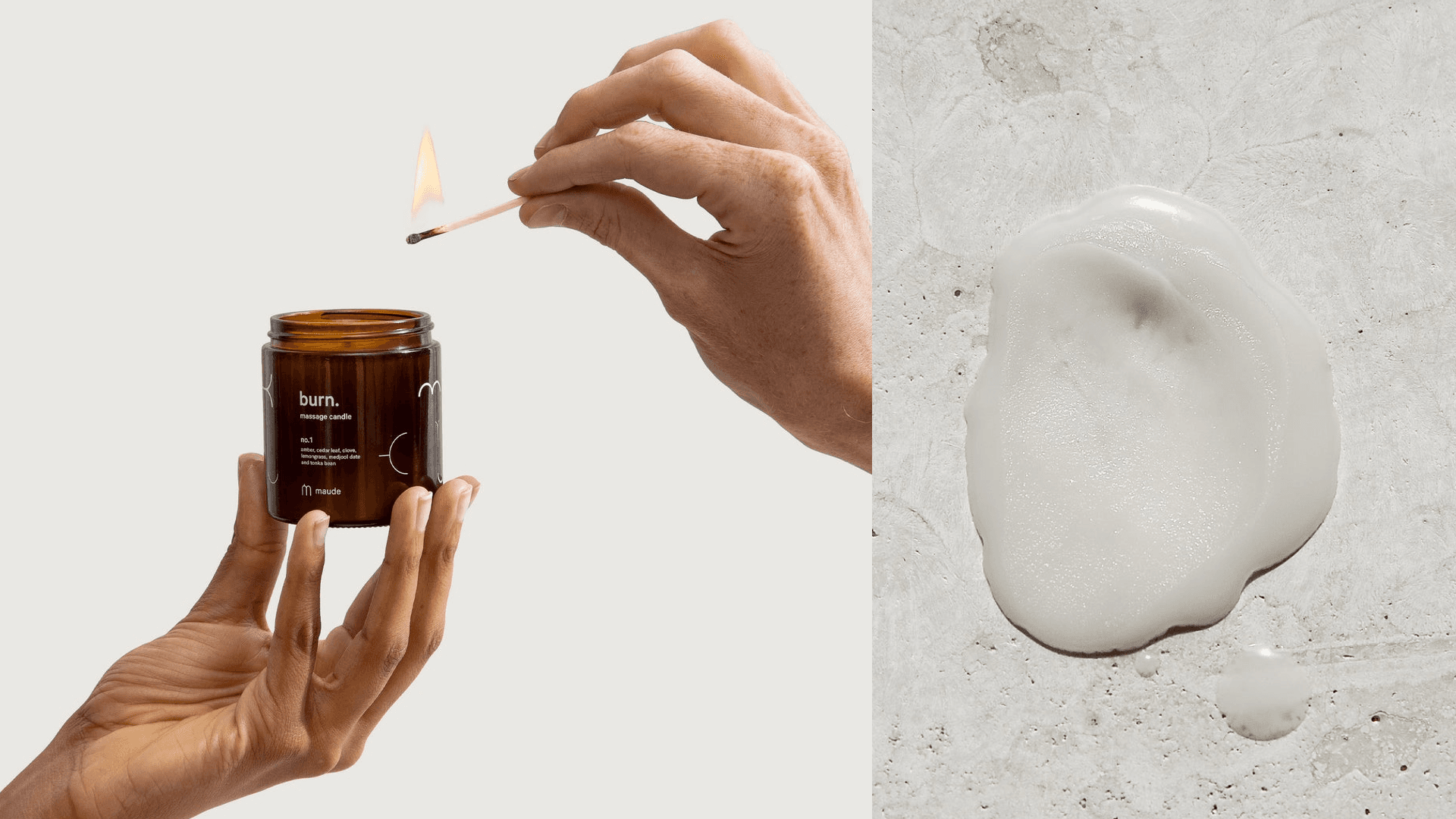 Maude massage candle