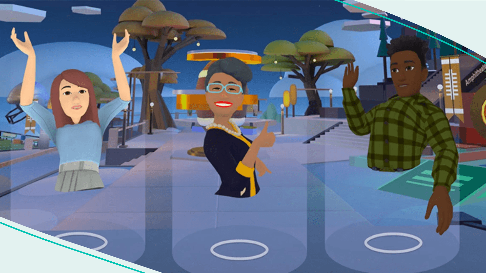 An image of Horizon World's new 4-foot Personal Boundary feature.