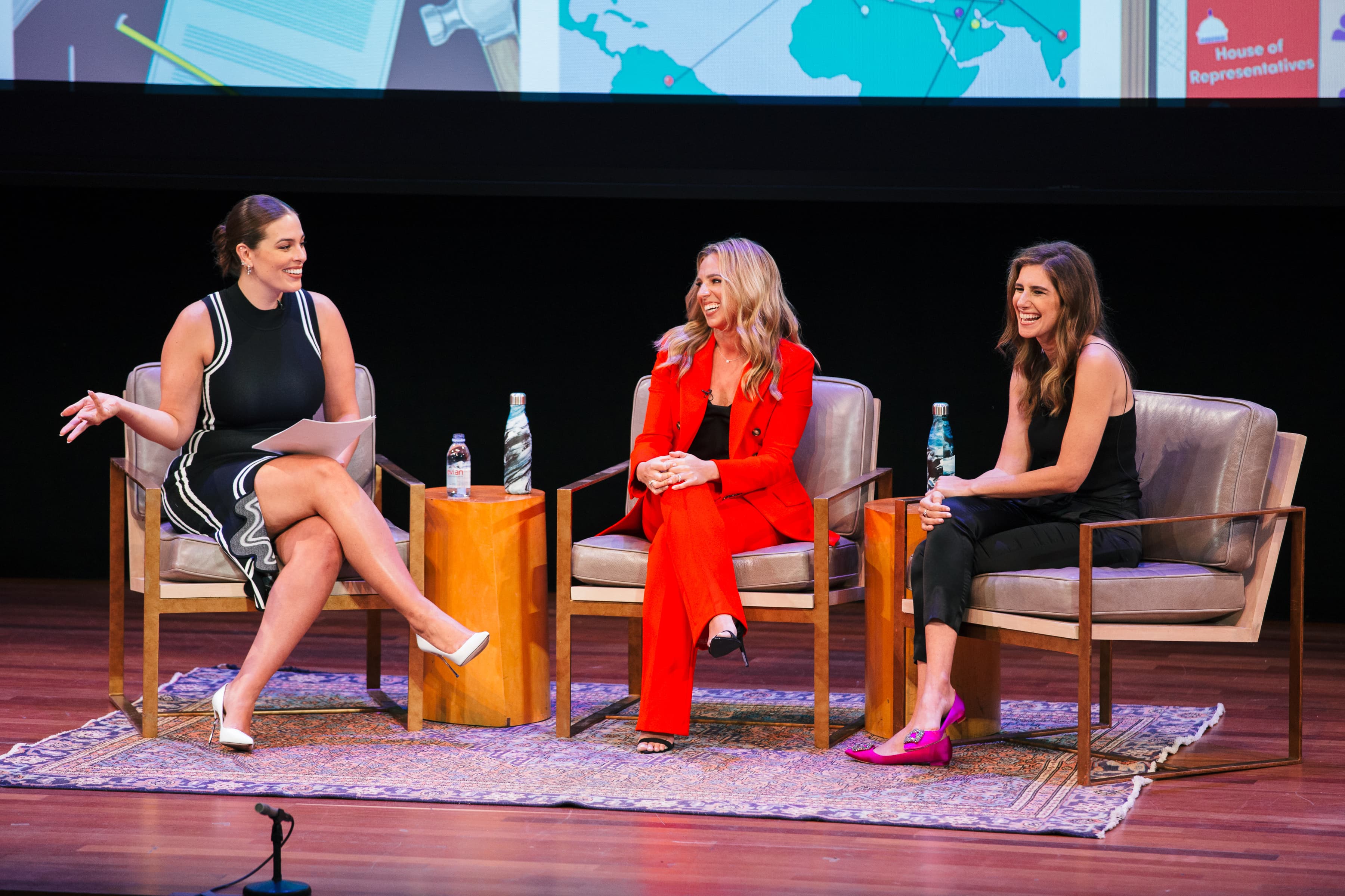 Ashley Graham, Danielle Weisberg and Carly Zakin at the How to Skimm Your Life Night Out in New York