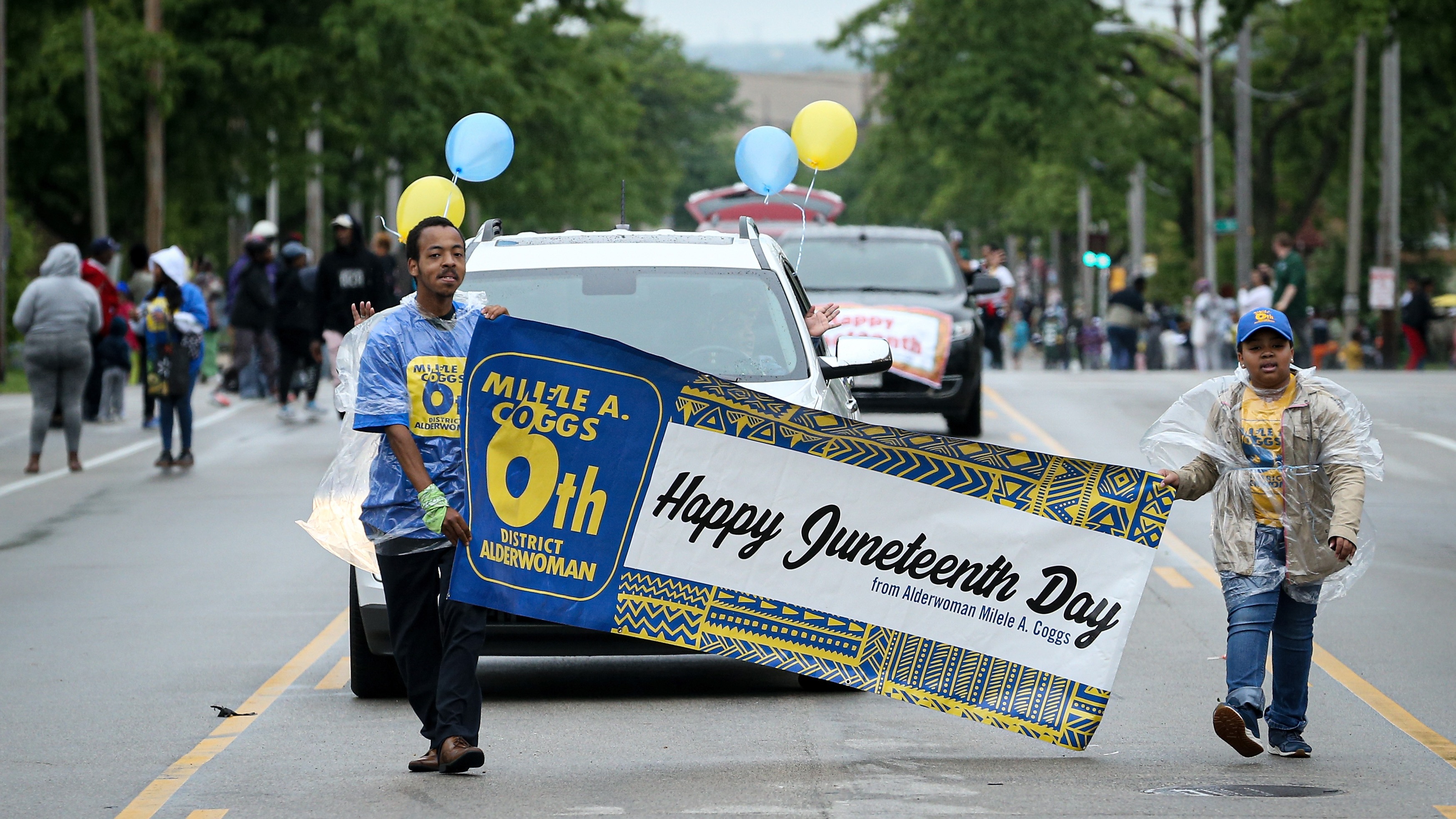 Members of the parade perform during the 48th Annual Juneteenth Day Festival on June 19, 2019 in Milwaukee, Wisconsin.