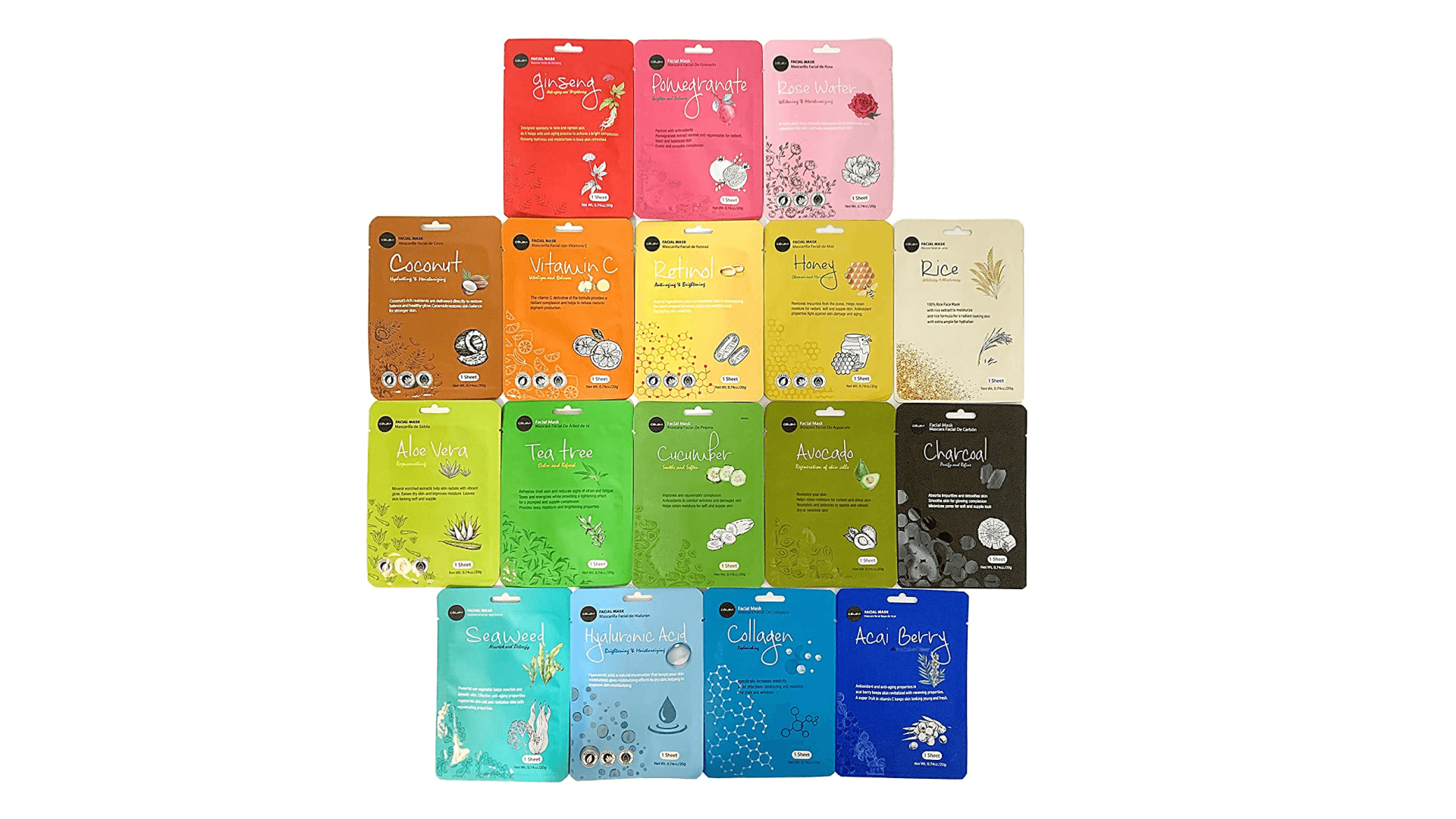 skincare sheet masks for face