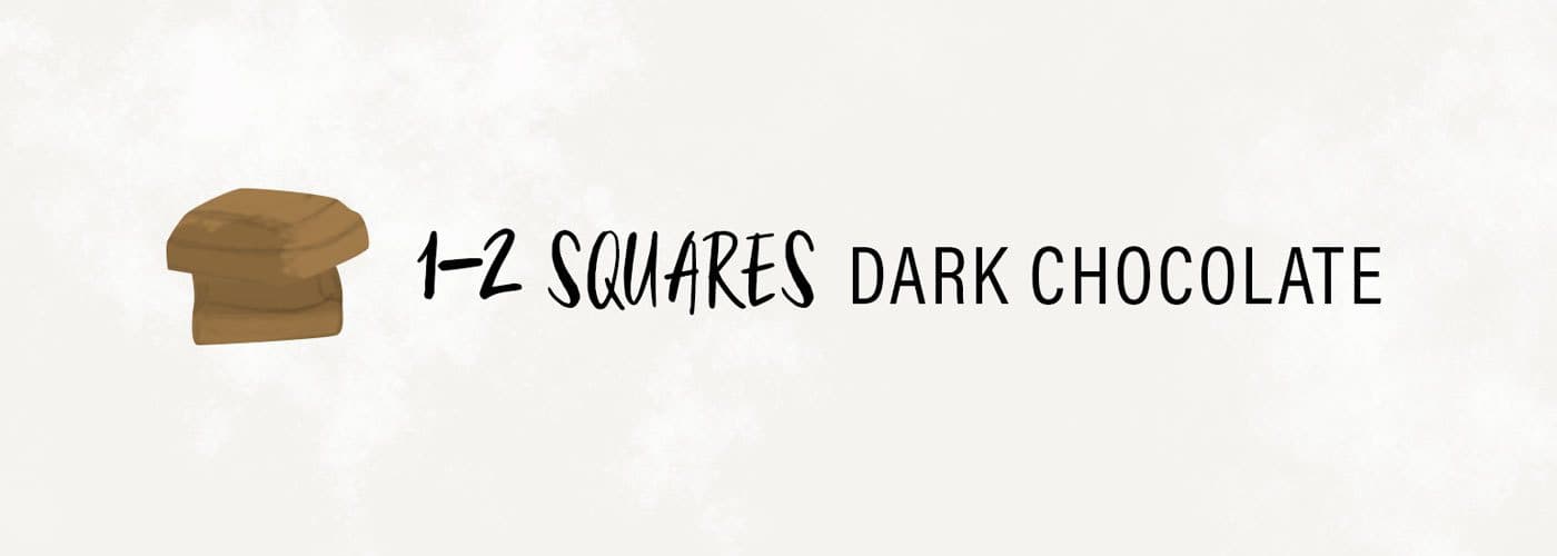 portion size dark chocolate