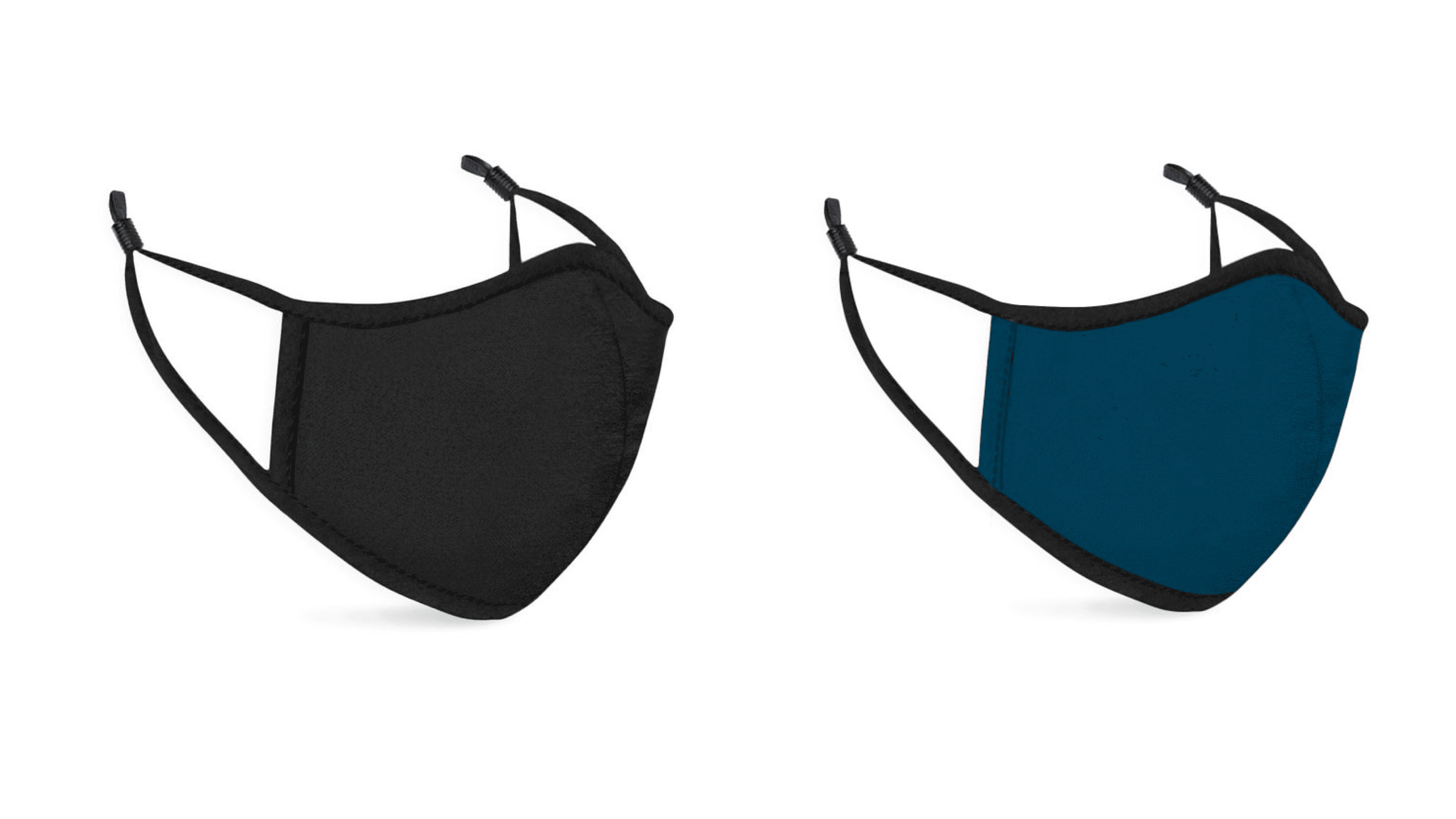 cloth face mask with a filter pocket, adjustable ear loops, and a nose wire