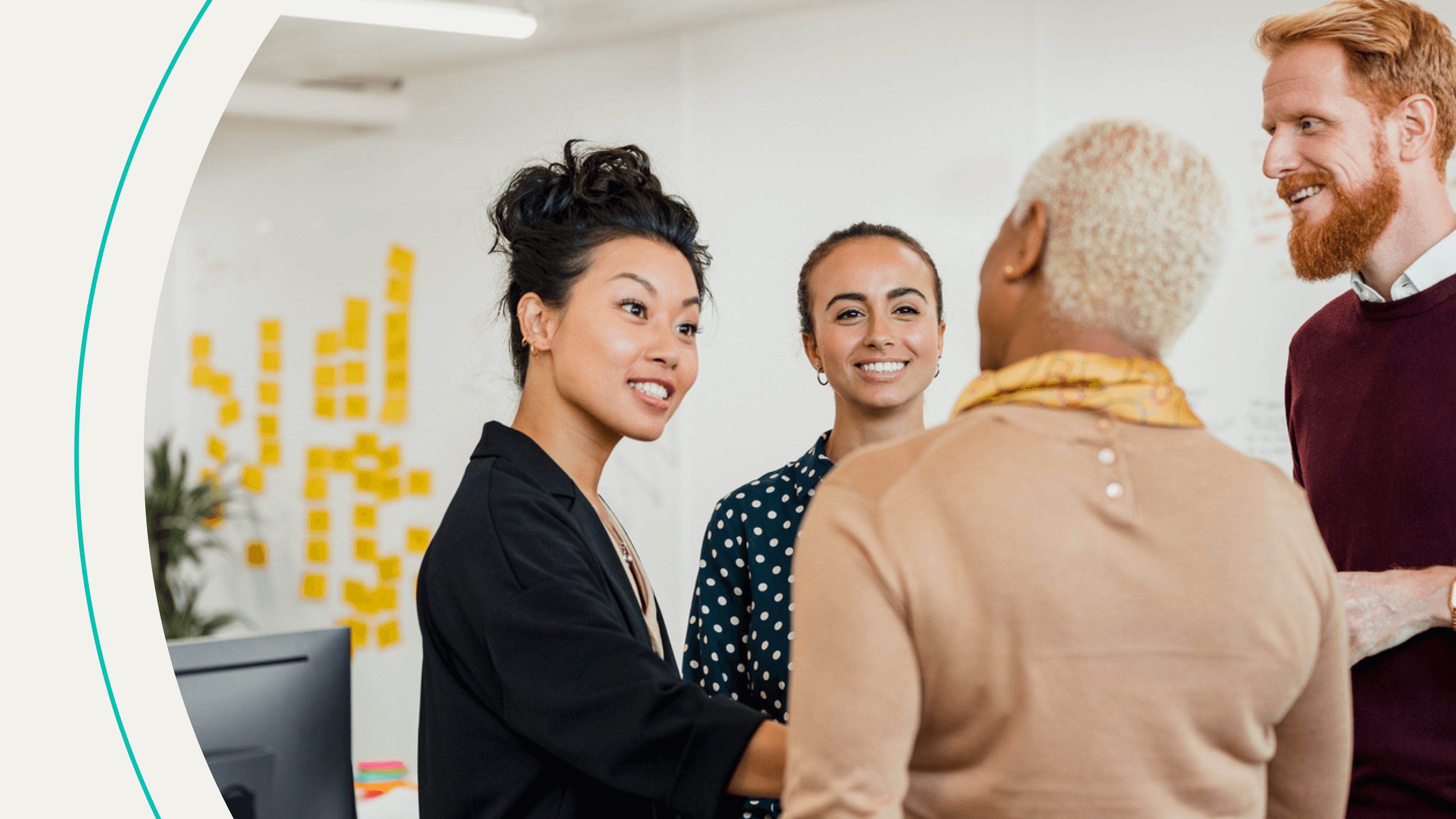 accessibility, groups of coworkers having a conversation
