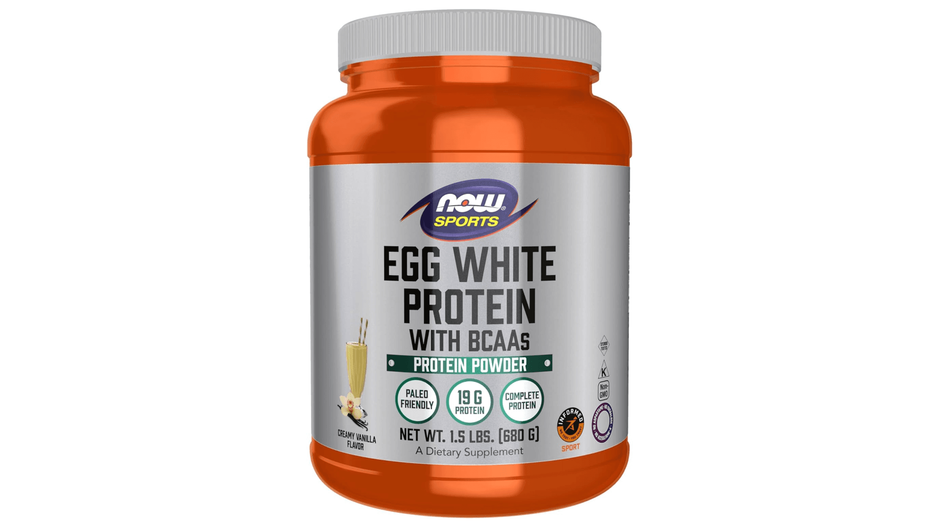 NOW Sports egg white protein in vanilla
