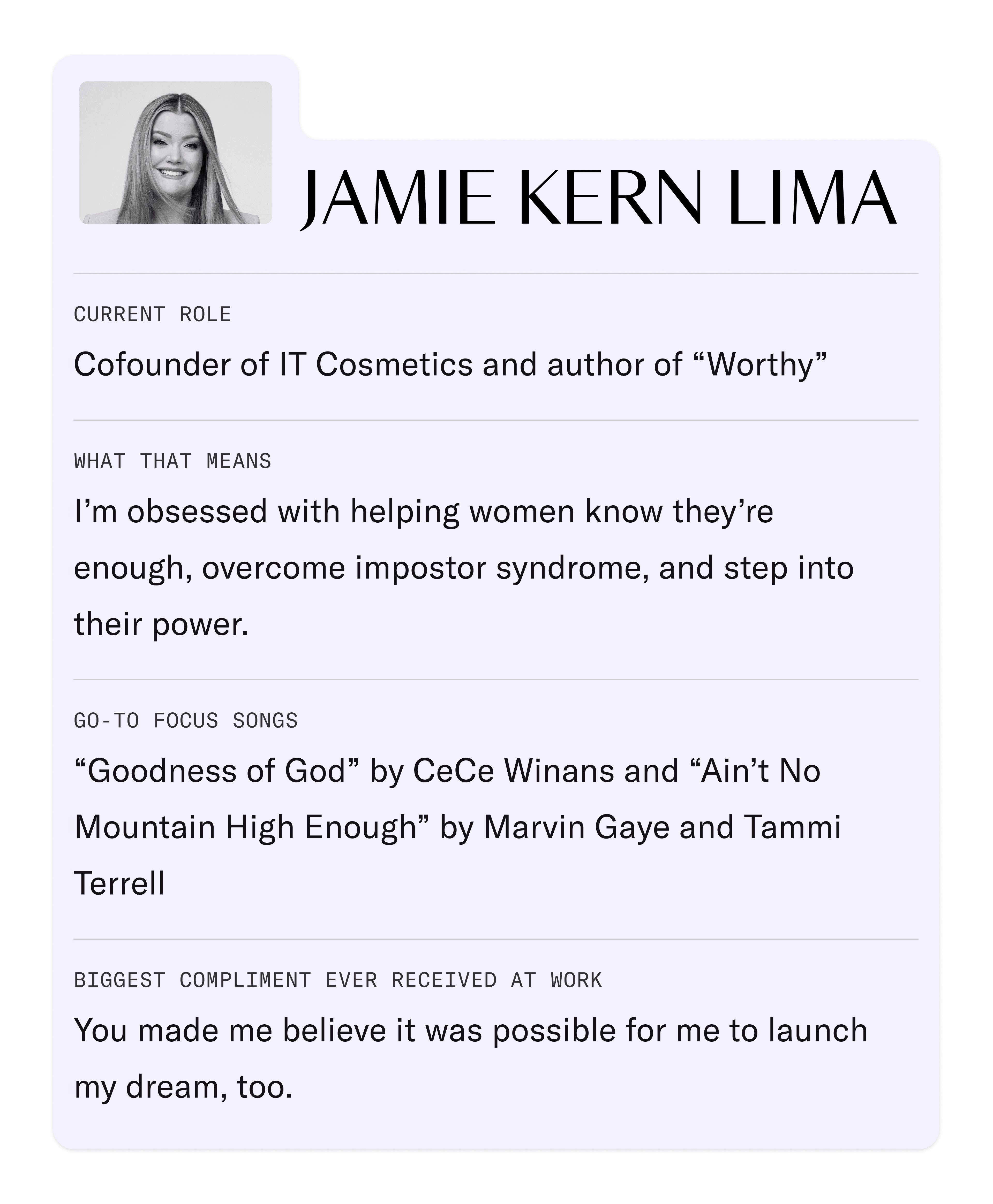 Jamie Kern Lima list