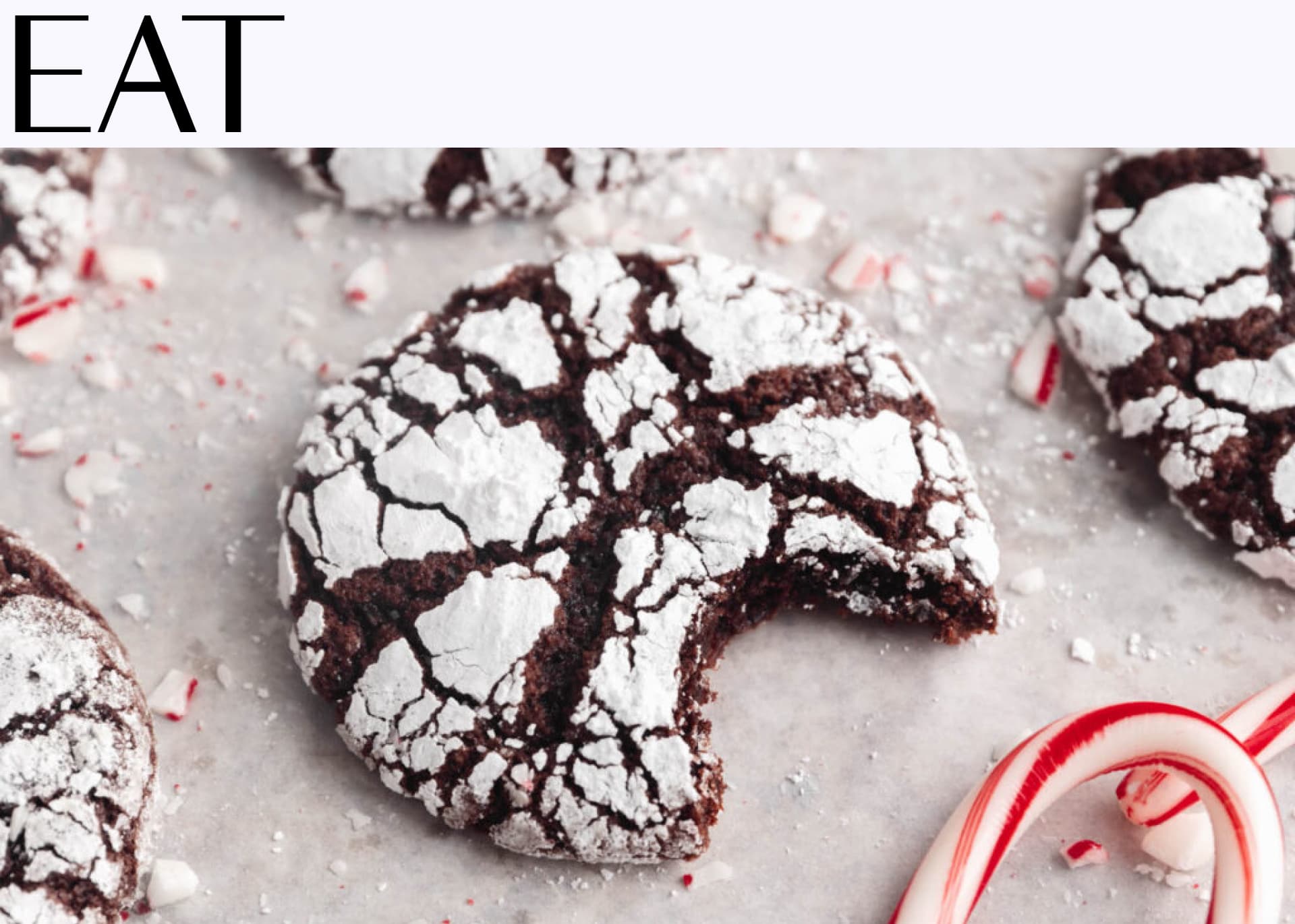 Broma Bakery’s Peppermint Crinkle Cookies