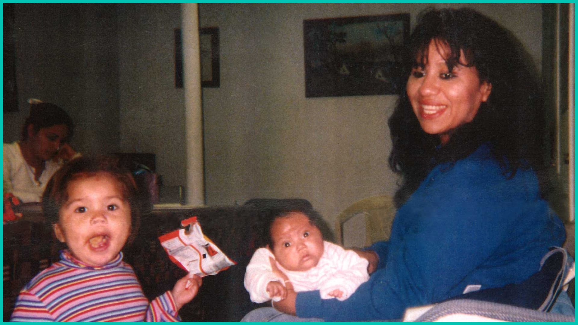 Melissa Lucio with her children