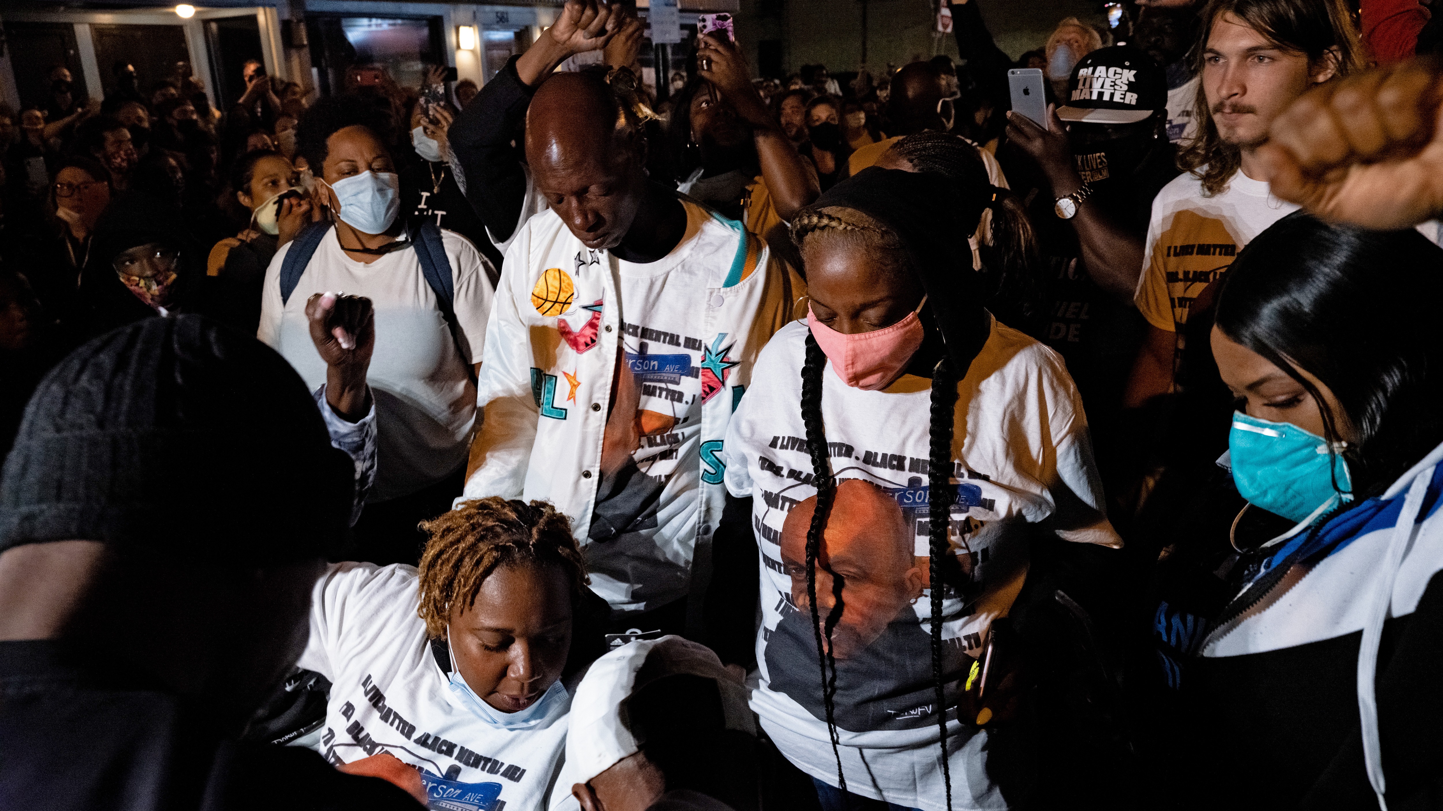 The family of Daniel Prude, visiting from Chicago and Florida, participate in a community celebration of life in Prude's memory on September 10, 2020, in Rochester, New York