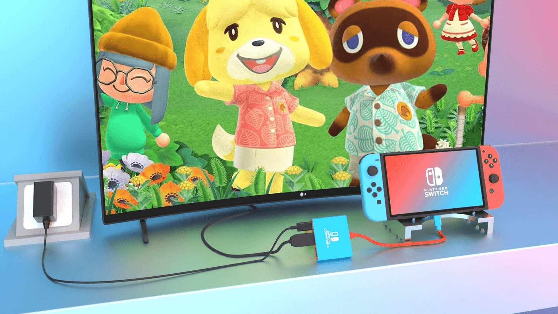 Switch Dock Switch Docking Station for Nintendo, Portable Switch TV Adapter Support 4K/60HZ Switch TV Dock Mode Compatible Steam Deck/Switch OLED, Switch Travel Dock with HDMI2.0 USB3.0 Port