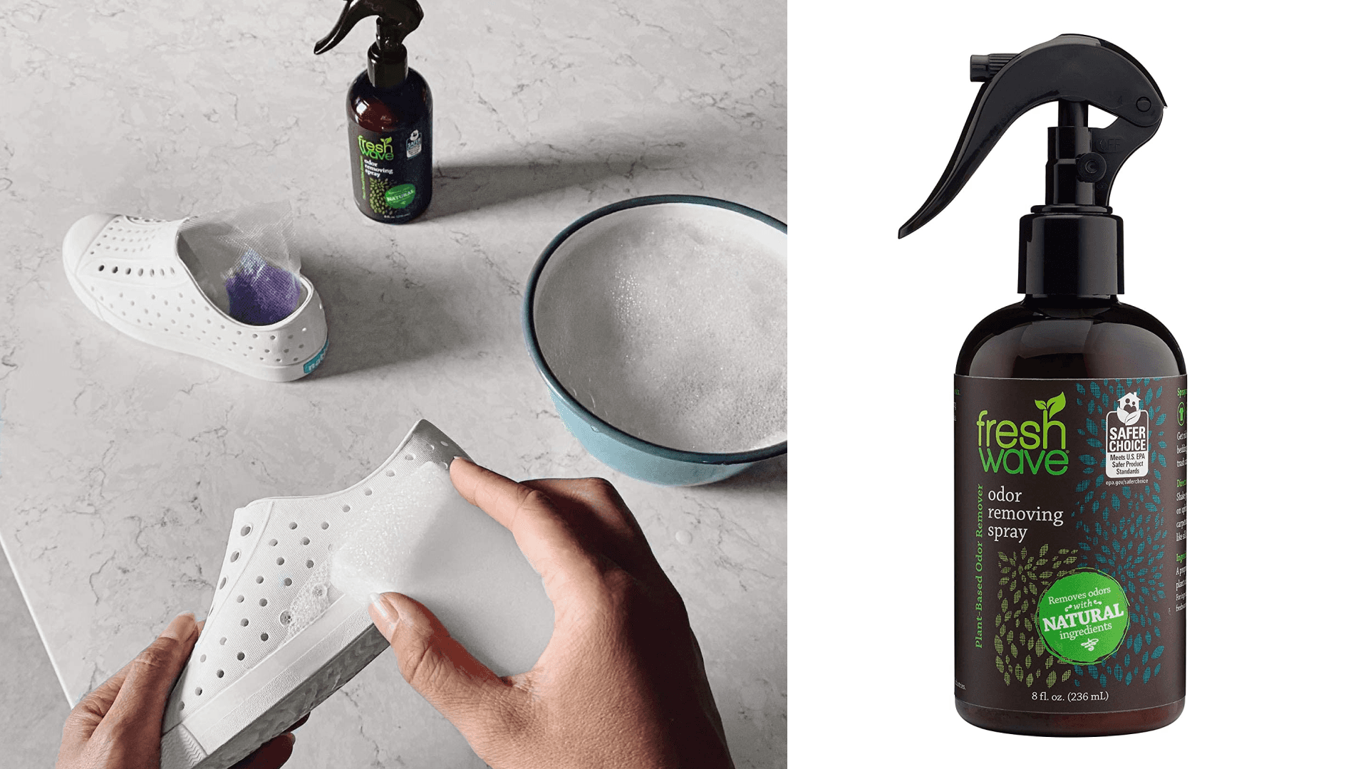 odor-eliminating spray for stinky shoes