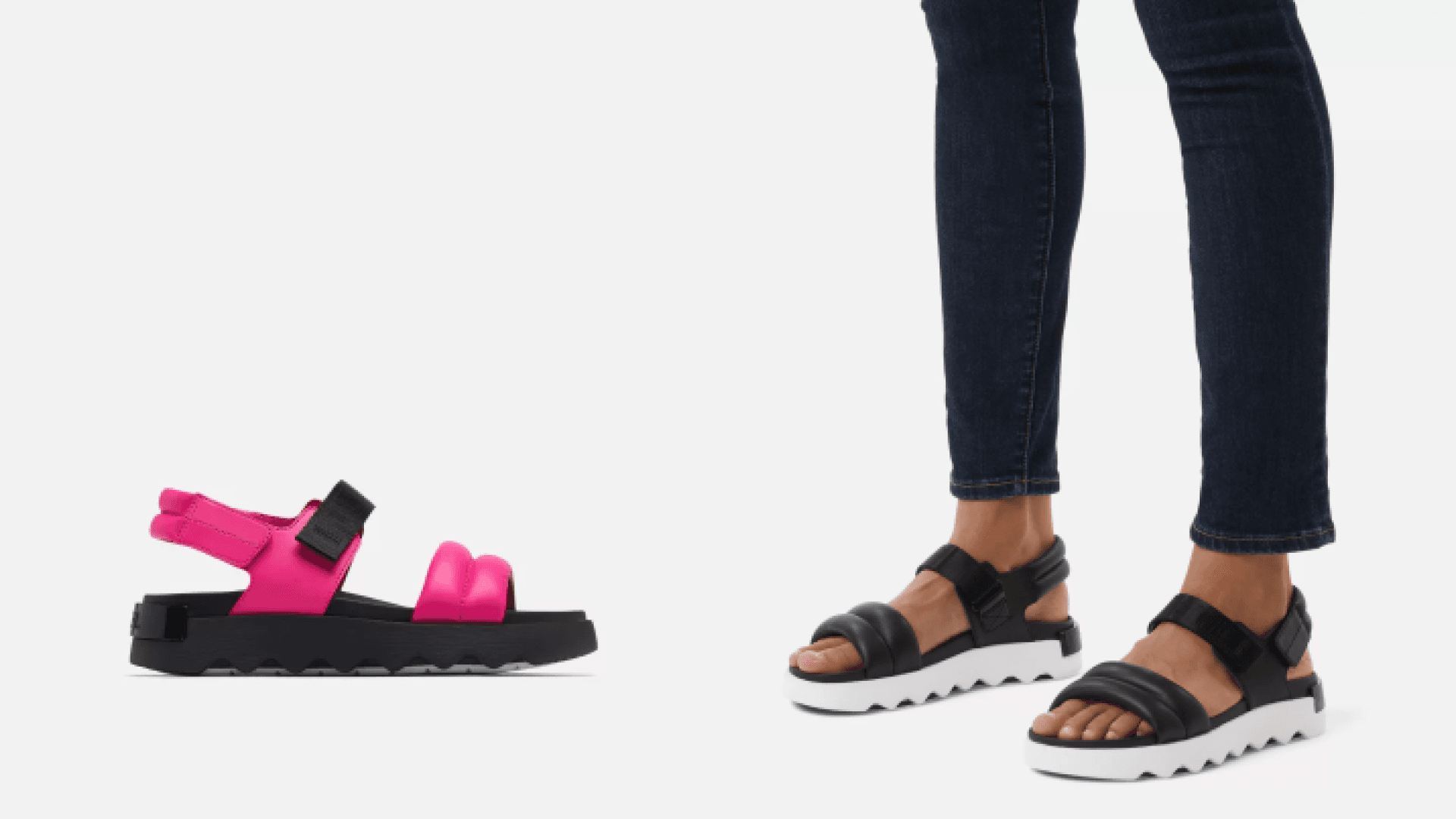 Puffy sandal pregnancy shoe