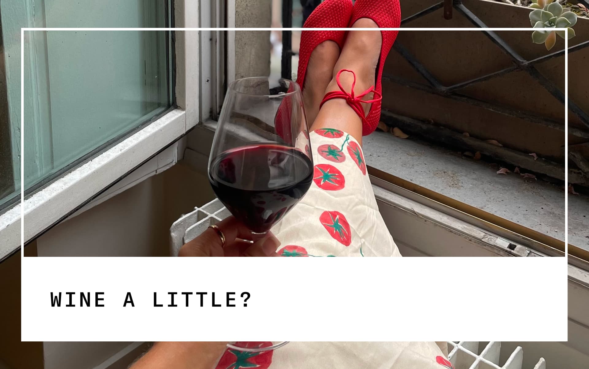 Woman with a glass of wine