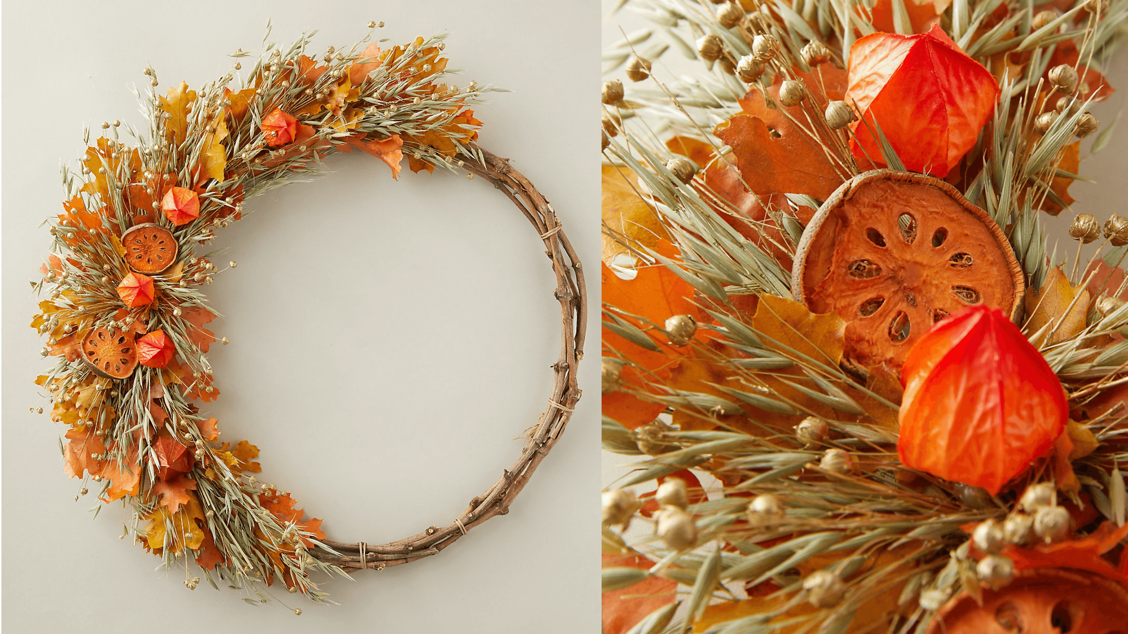 fall colored wreath