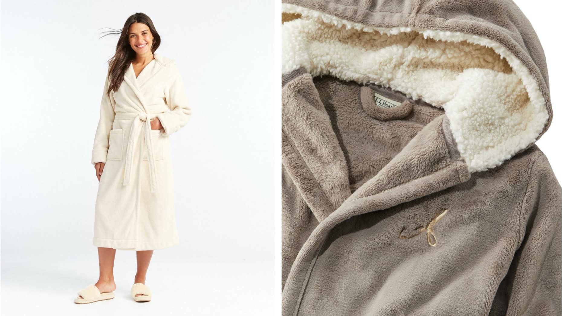 l.l.bean plush bathrobe