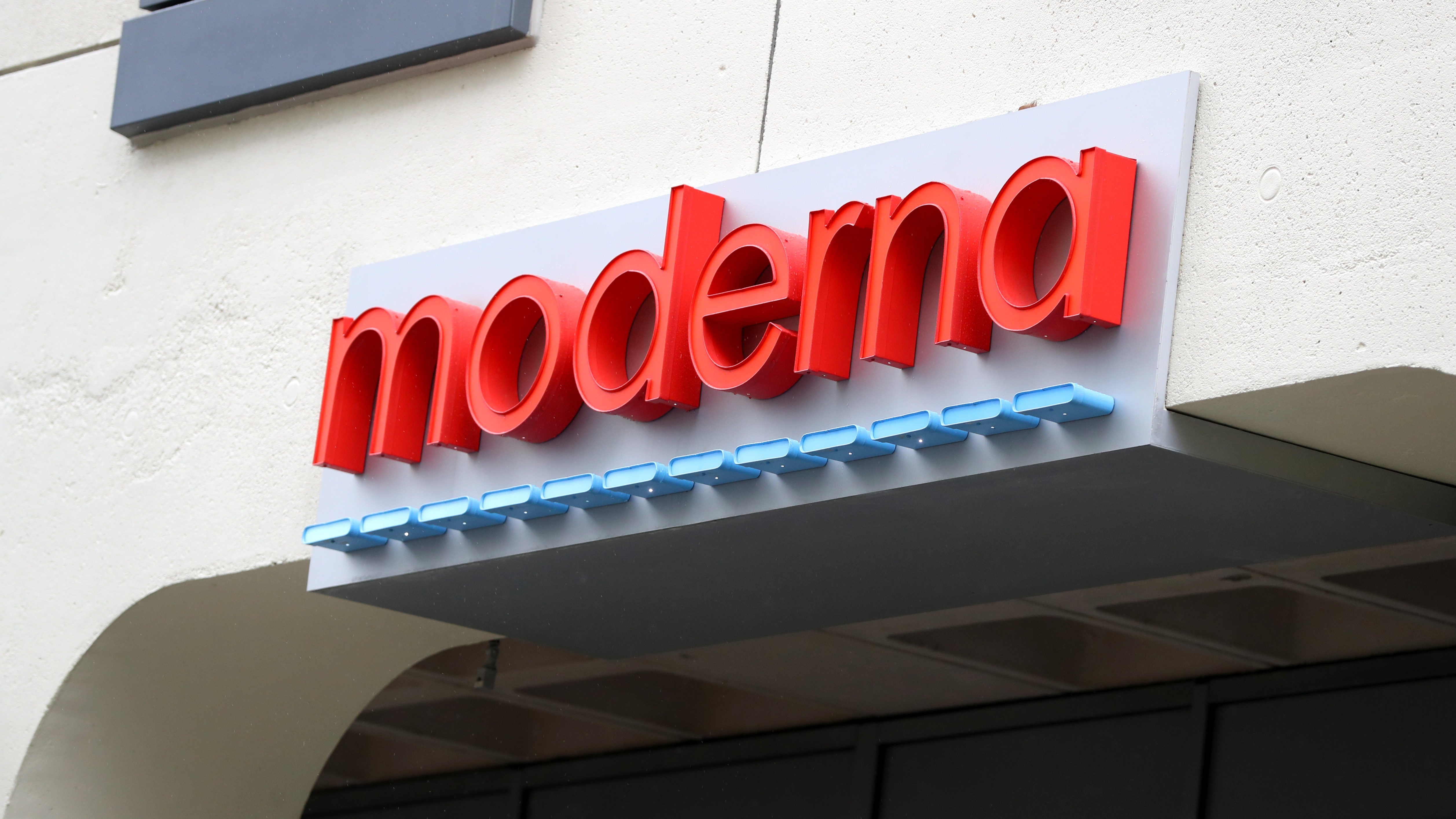 The Moderna headquarters is seen on November 30, 2020 in Cambridge, Massachusetts.