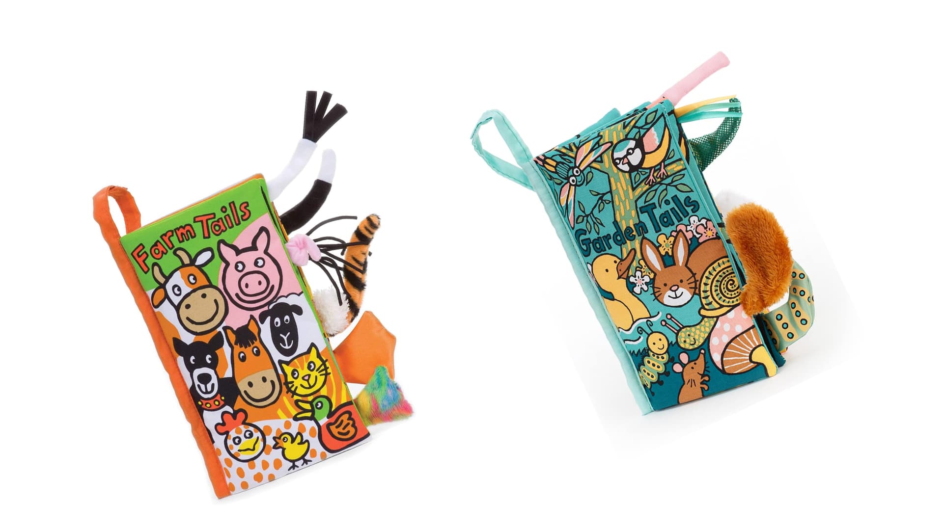 Farm Tails: A Soft Activity Baby Book by Jellycat - Children's Book - Baby Gift