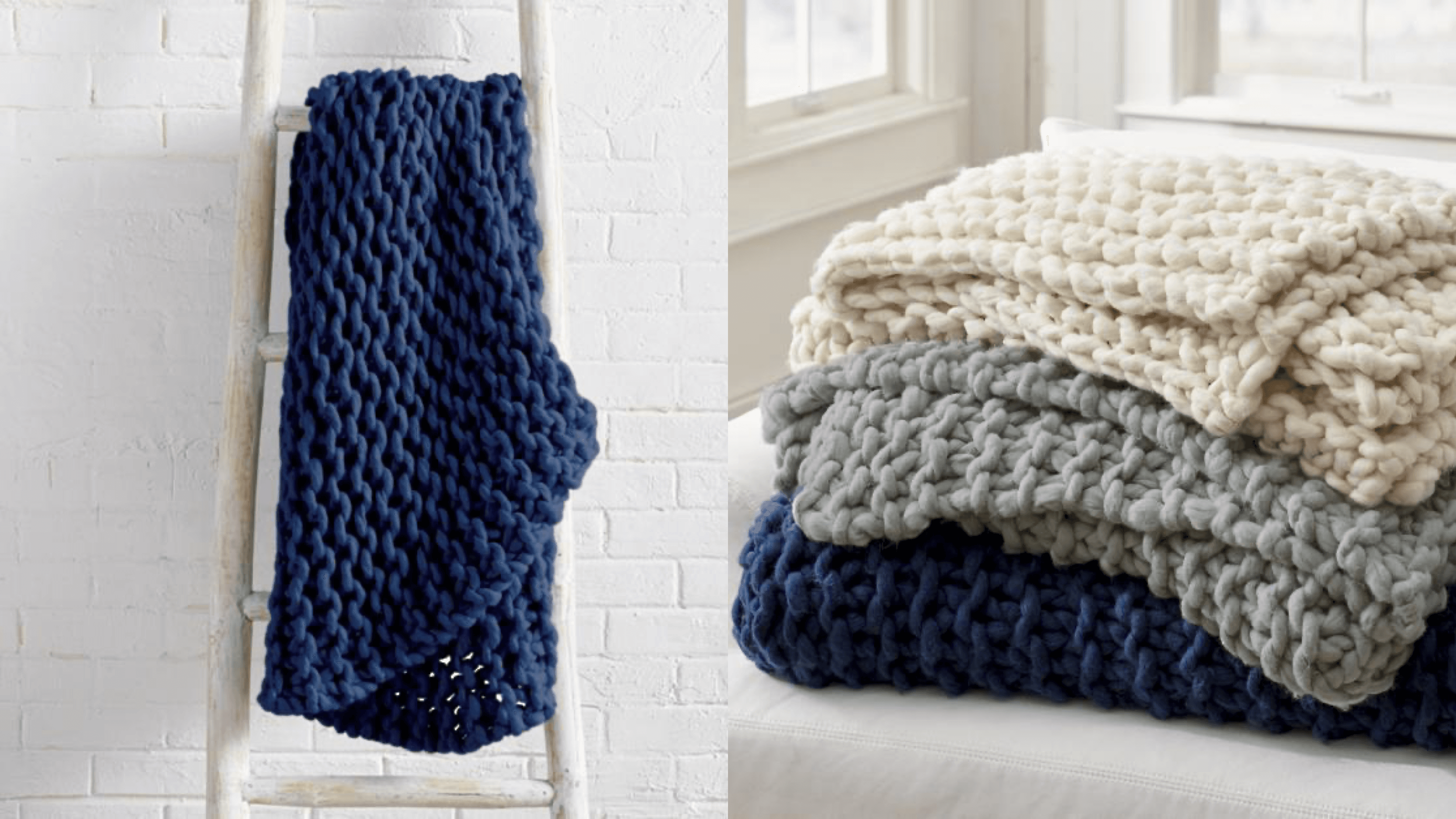 chunky knit throw blanket