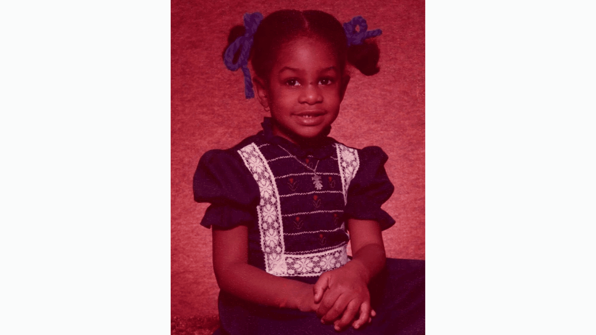 Kathryn Finney posing as a child.