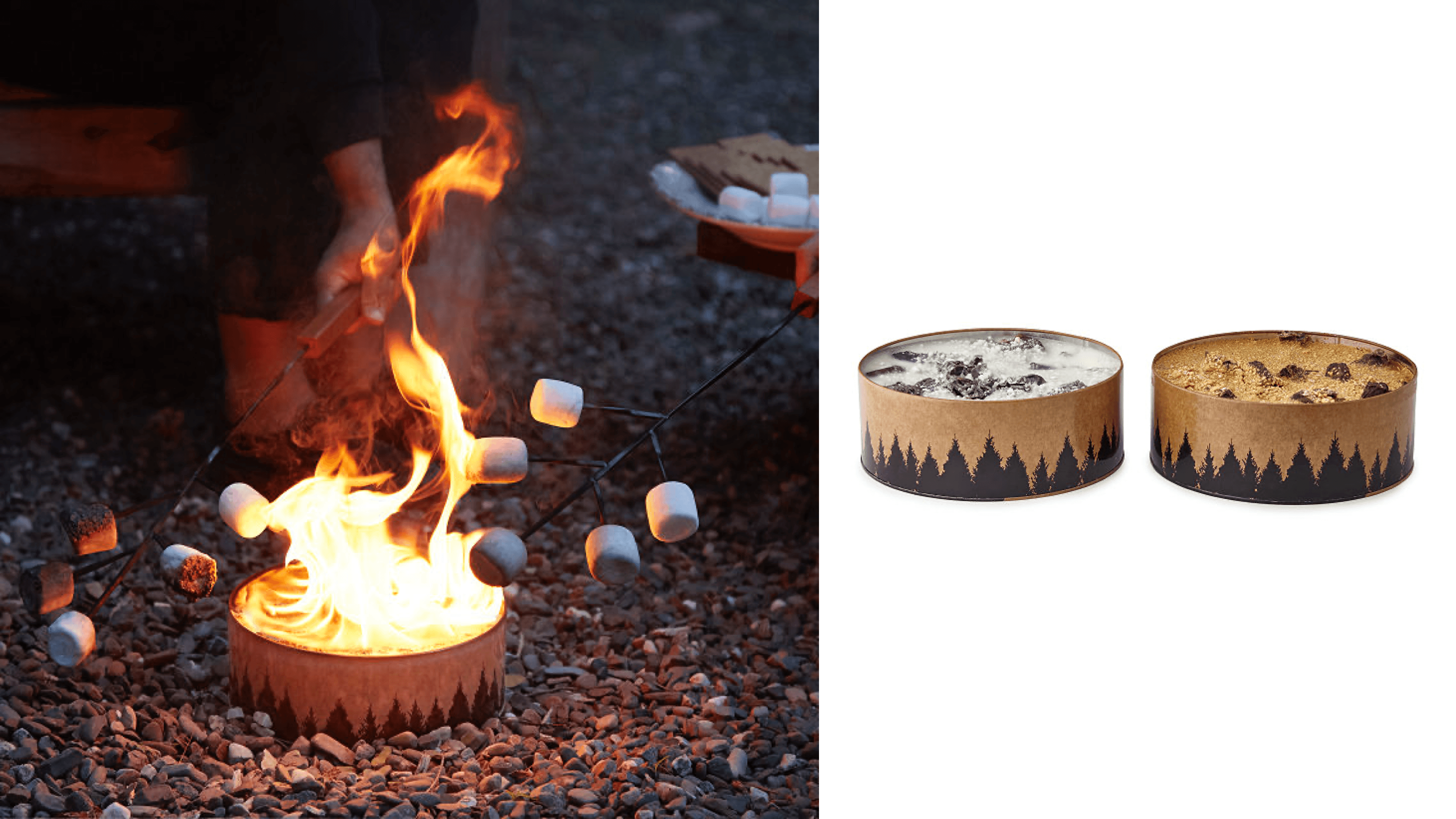 portable recyclable fire pit that burns without smoke or ash