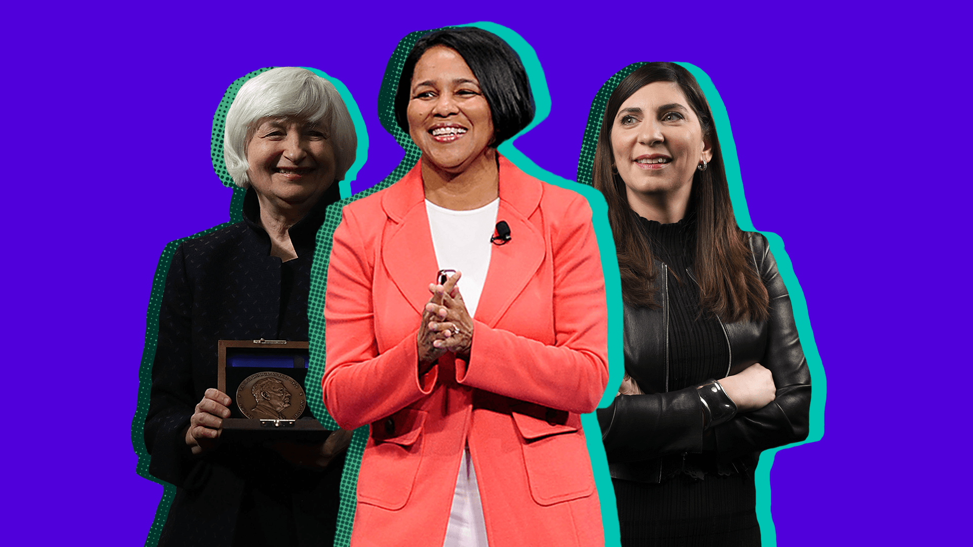 Janet Yellen, Rosalind Brewer, and Stacey Cunningham