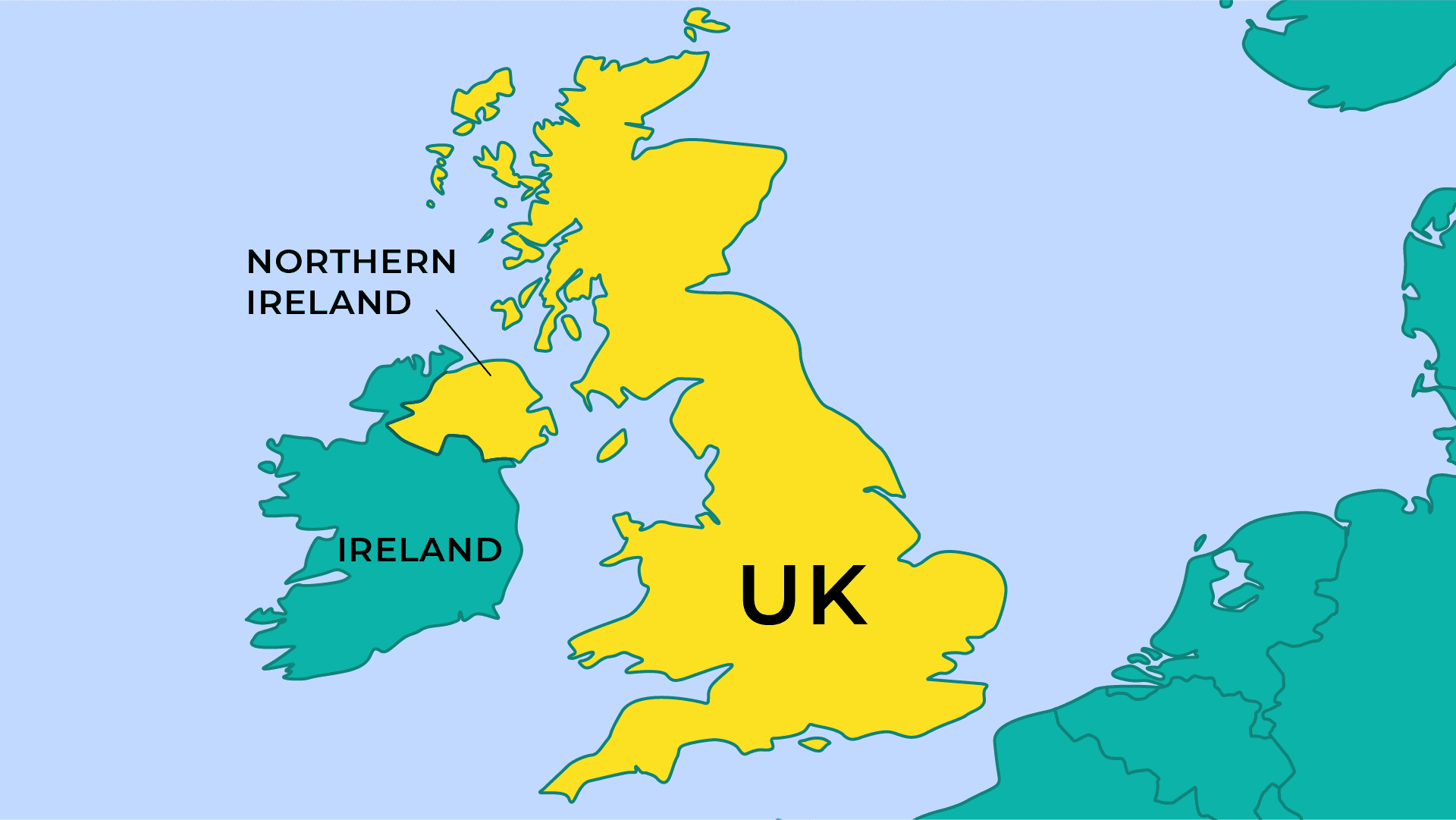 Map of UK and Ireland