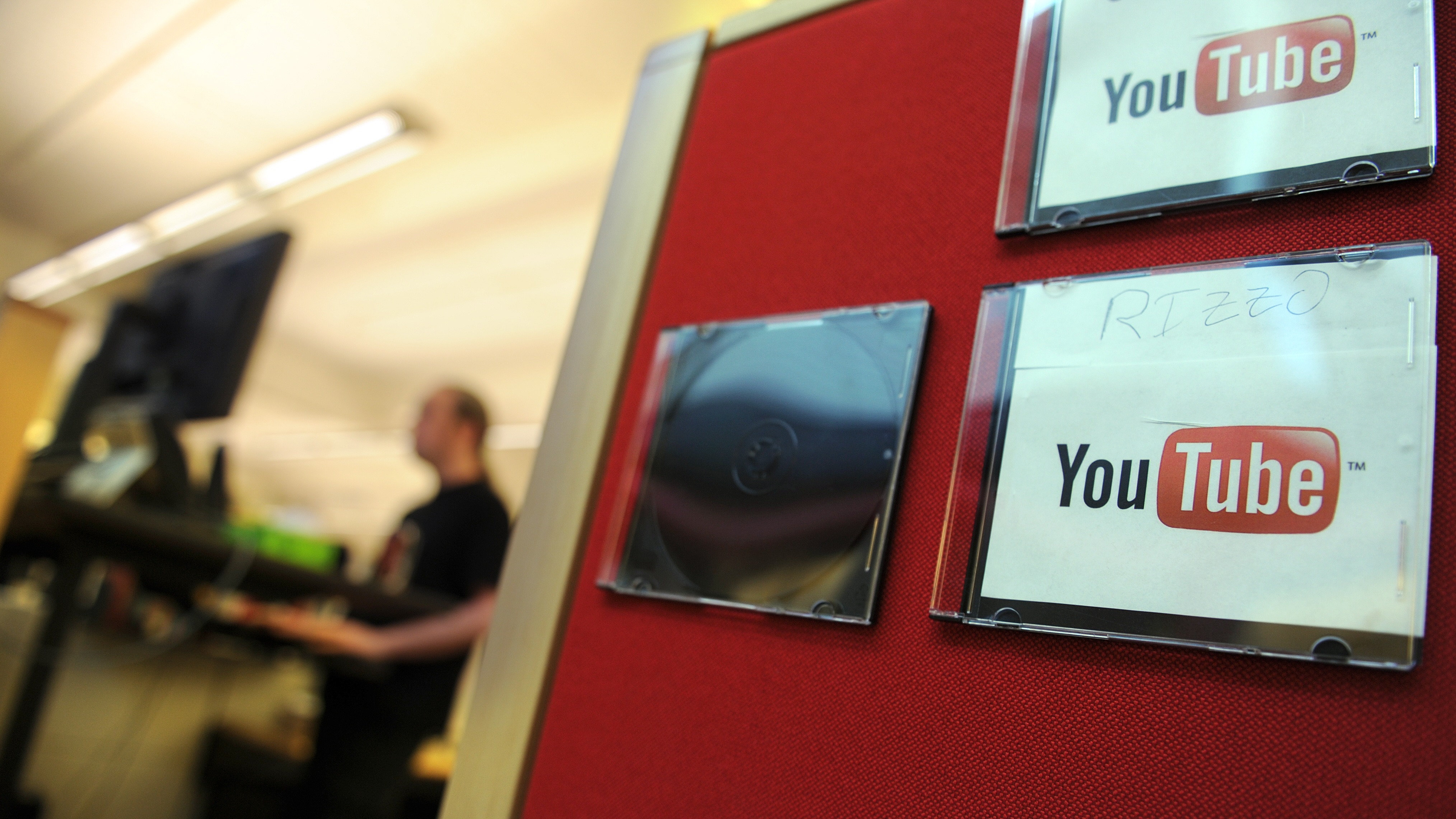 Employees work at the Youtube headquarters