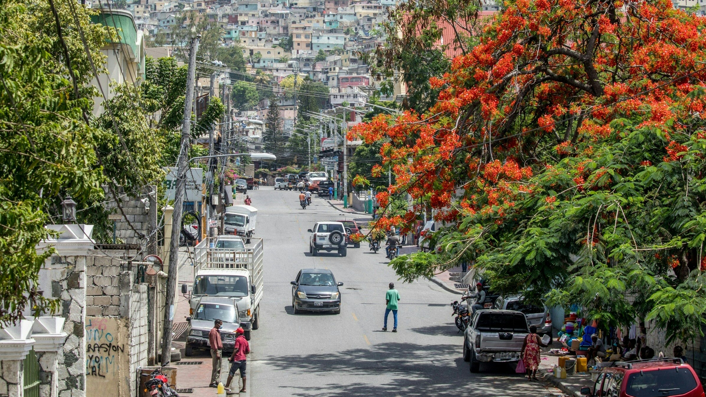 A street in Petionville, Port-au-Prince