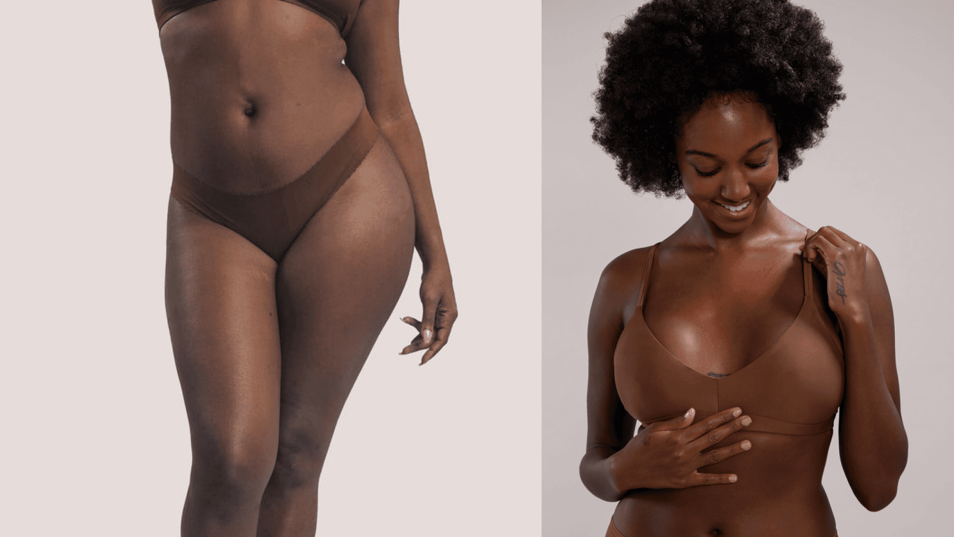 seamless underwear and matching bralette