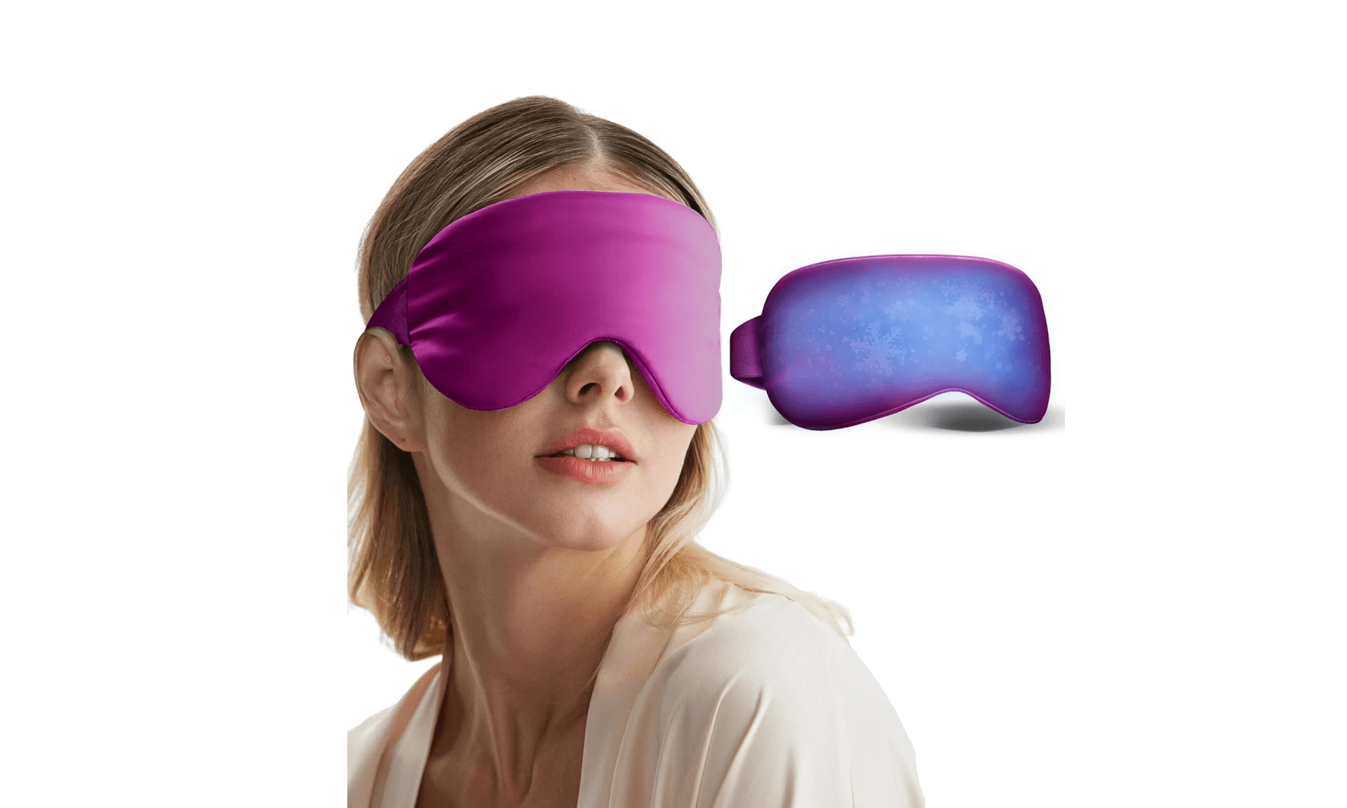 Coolig Eye Mask for Puffy Eyes: Fsa Eligible Items Hsa, Migraines Headache Fast Relief After Surgery Care Cold Compress, Reusable Face Ice Pack Gel Sleep Mask for Dark Circles, Relaxing Gifts(Purple)