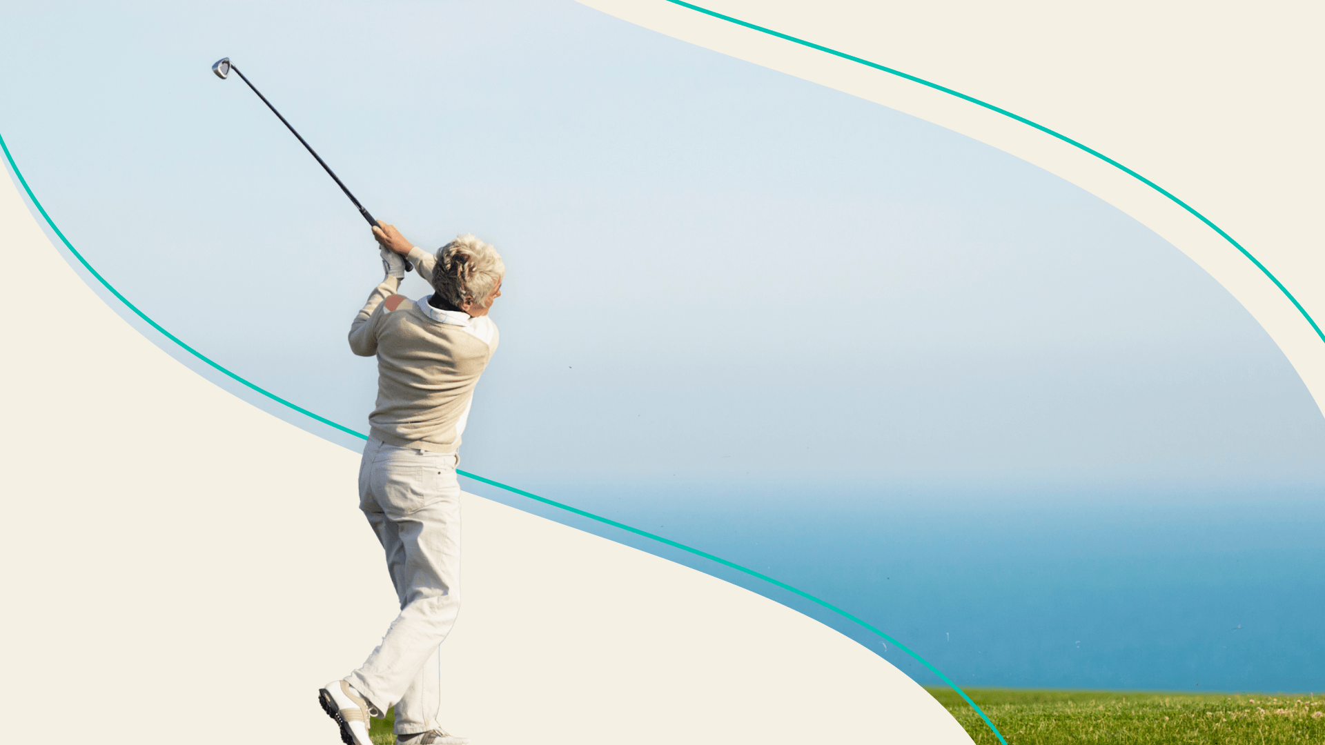 woman golfer smashing her piggy bank on the golf course