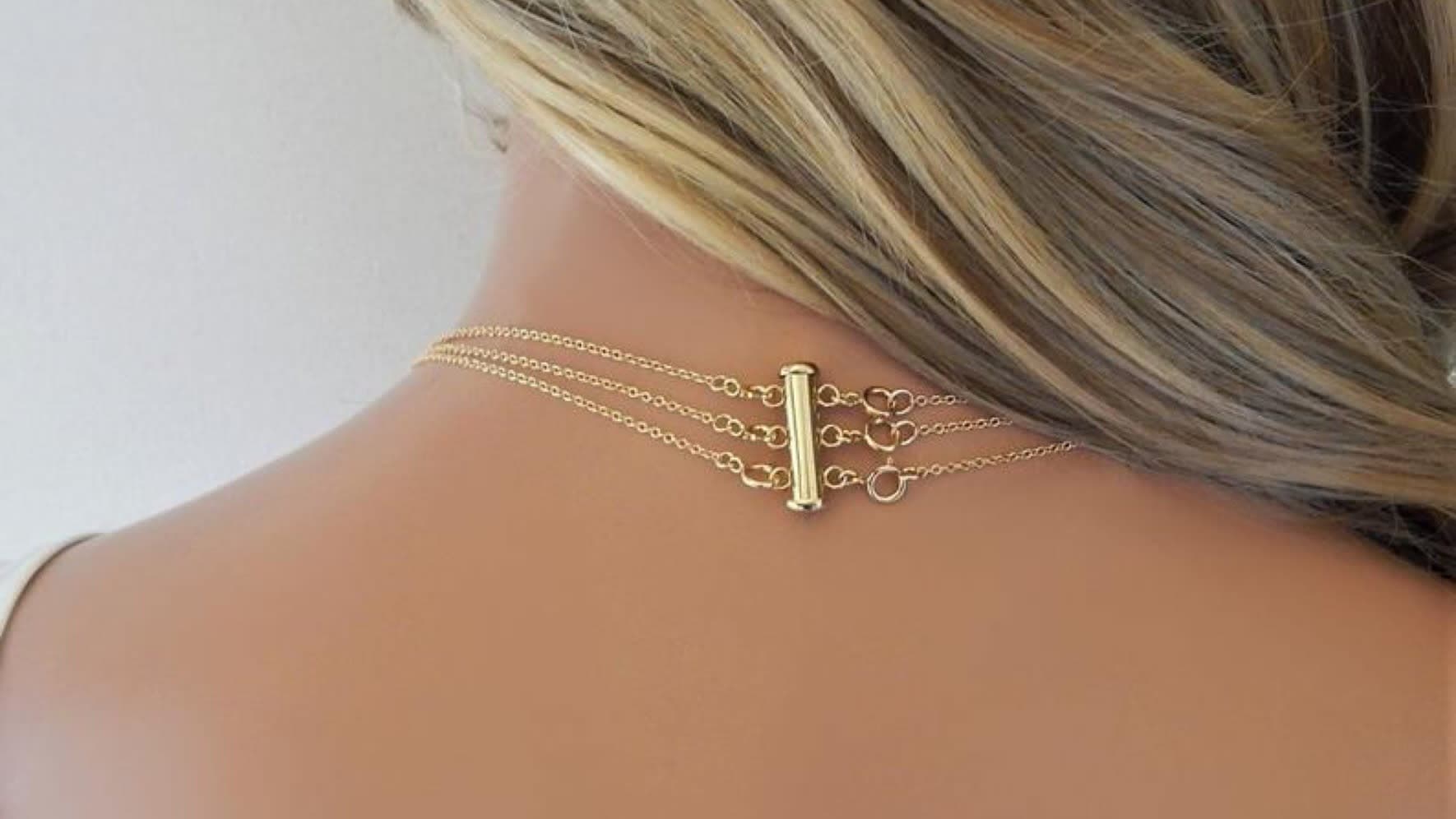 necklace clasp so you can layer multiple necklaces at a time
