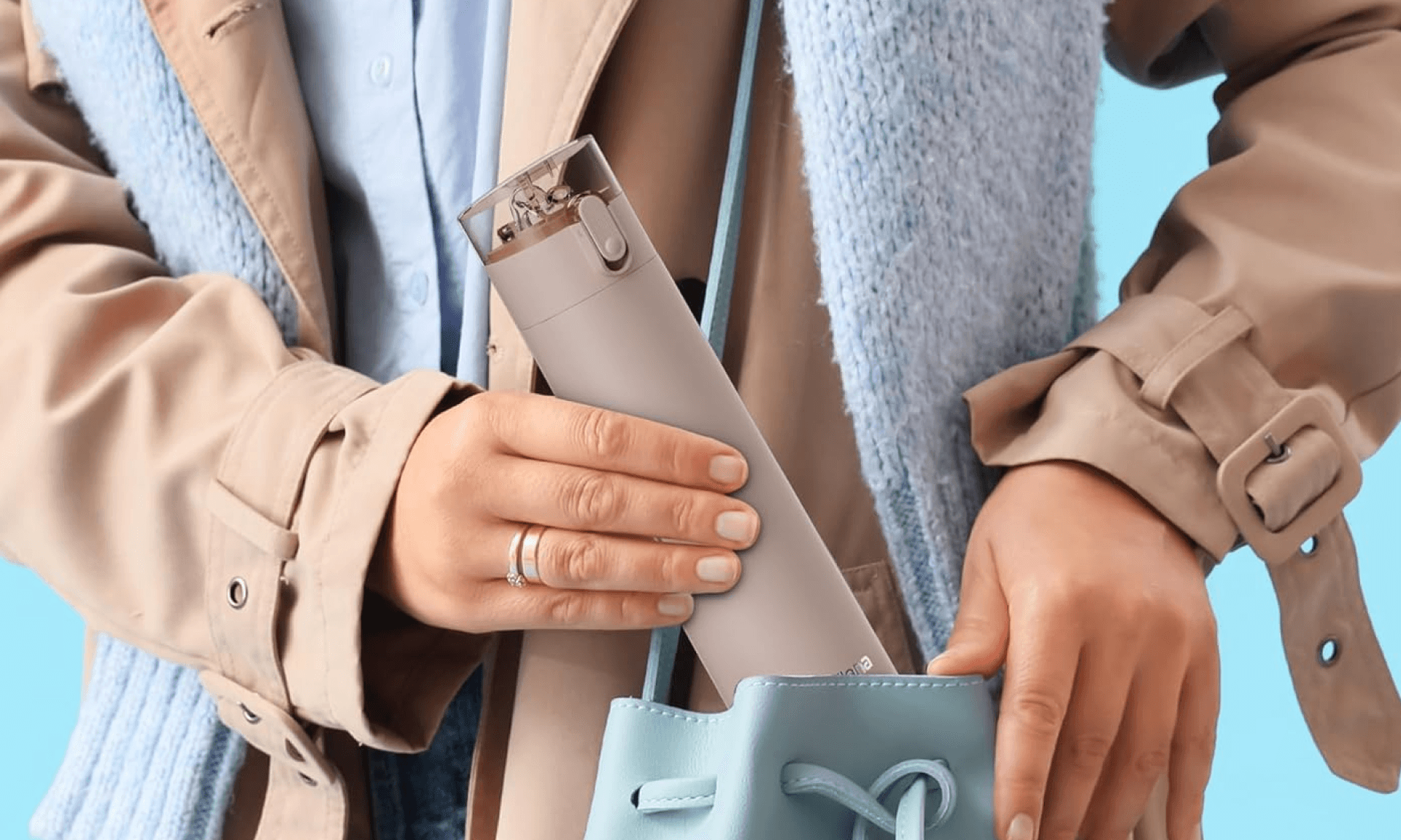 9oz Small Water Bottles with Straw, Mini Water Bottle with One-Hand Open Design, Leak-Proof Locking Lid for Hot&Cold Drinks, Small Travel Water Bottle - 100% Leakproof for School, Travel...(Mocha)